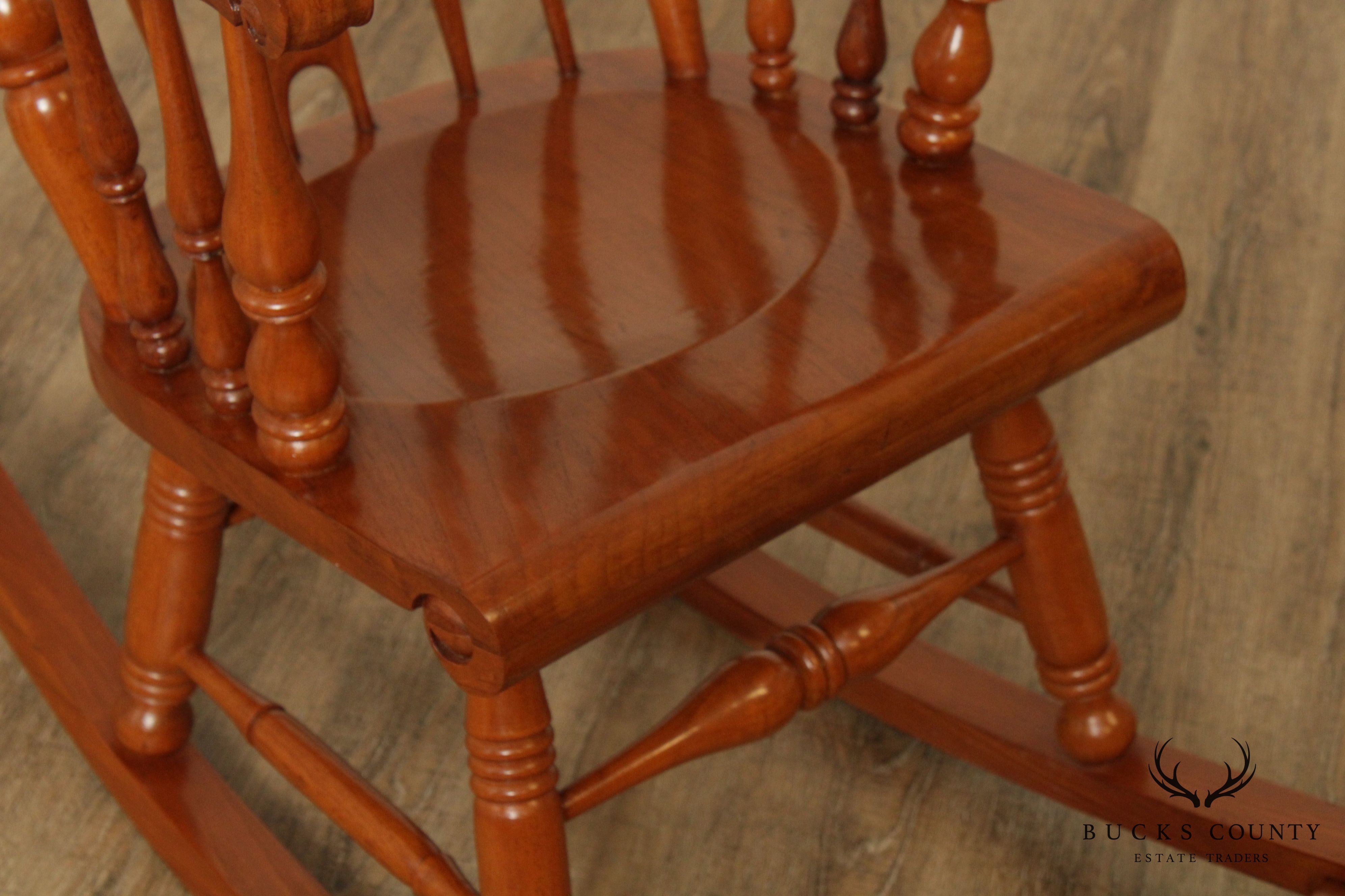 Custom Quality Renaissance Revival Style Carved Rocker