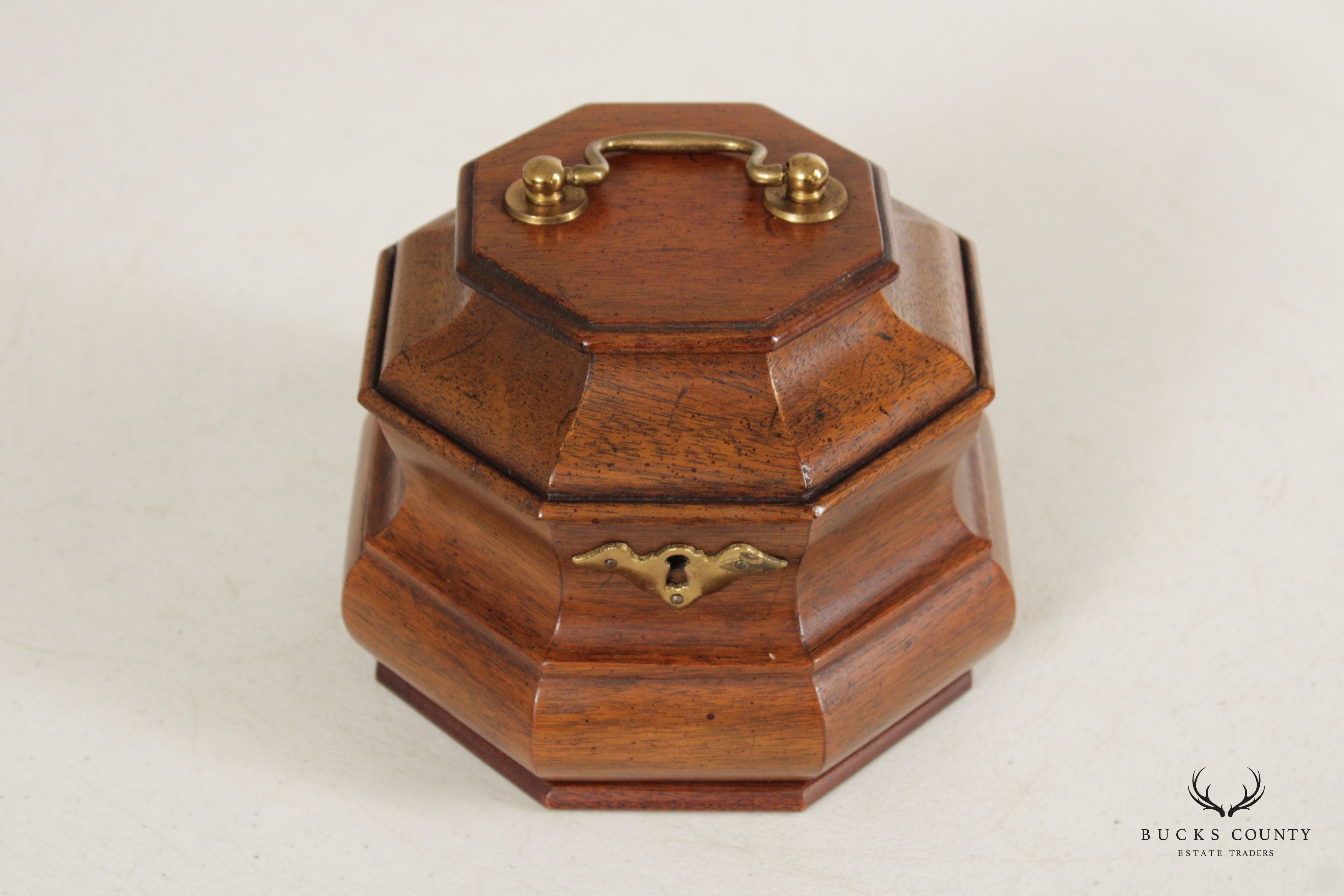 Colonial Williamsburg Style Vintage Mahogany Tea Caddy