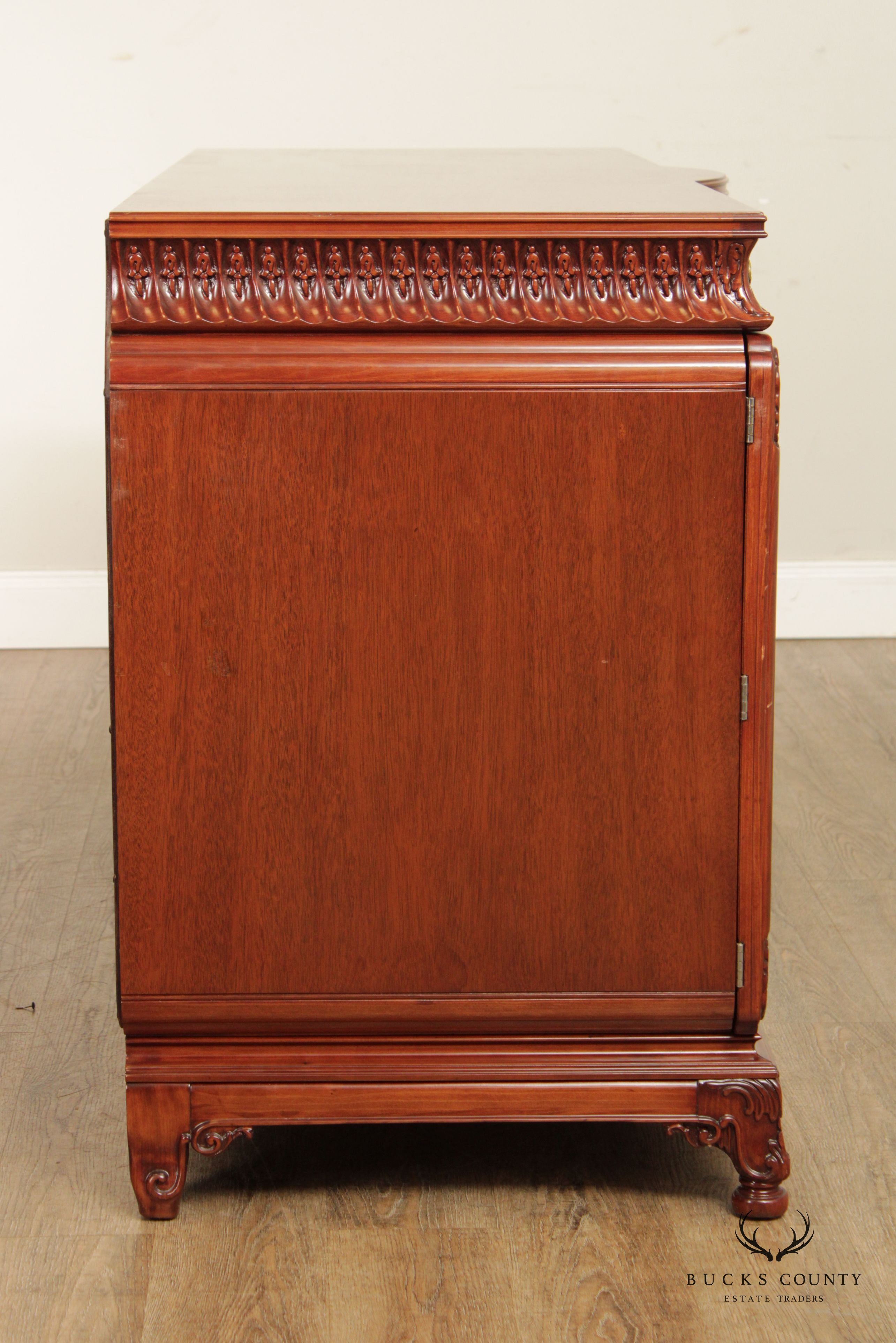 Chinese Chippendale Style Mahogany Chest of Drawers