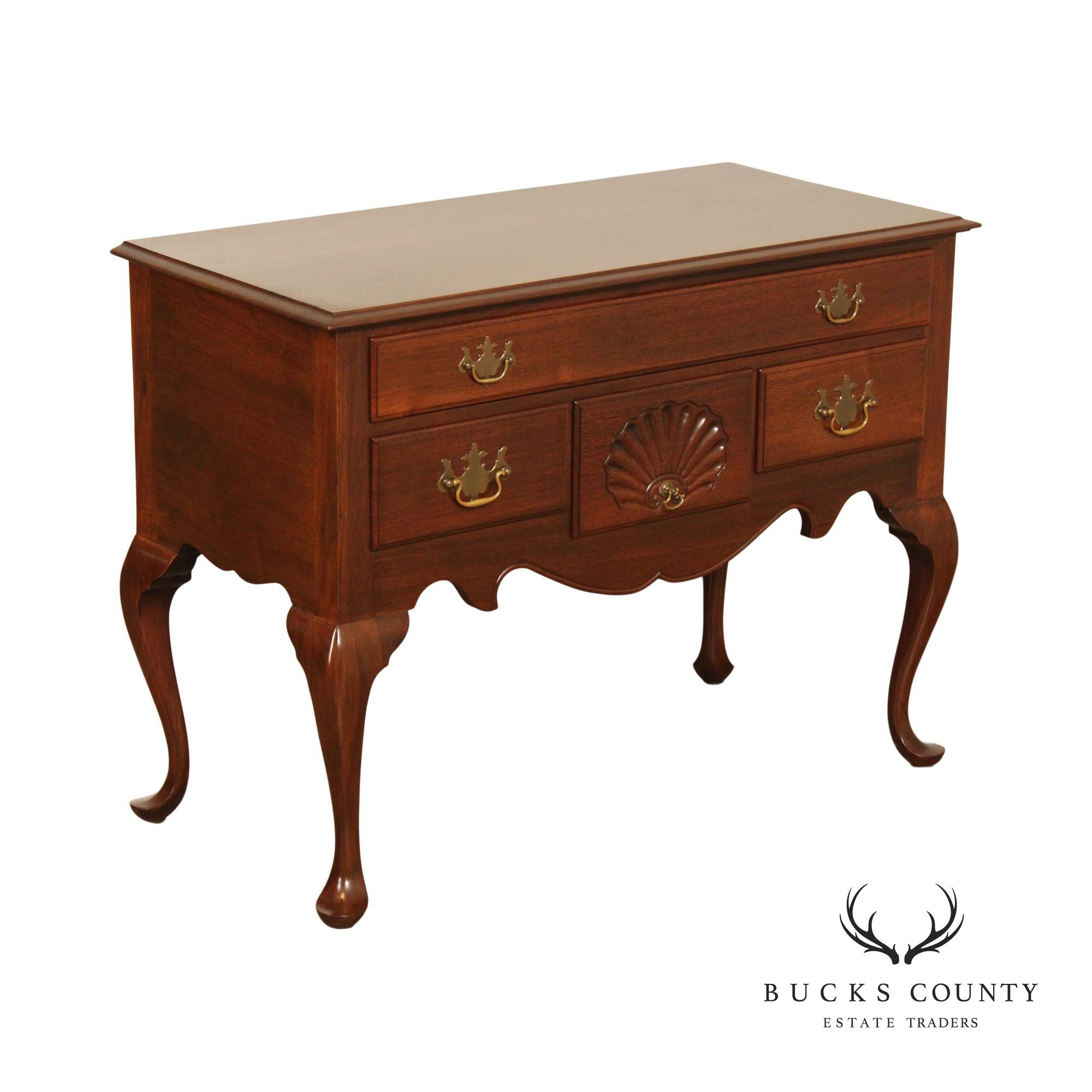 Alvin Rothenberger Bench Made Queen Anne Style Mahogany Lowboy