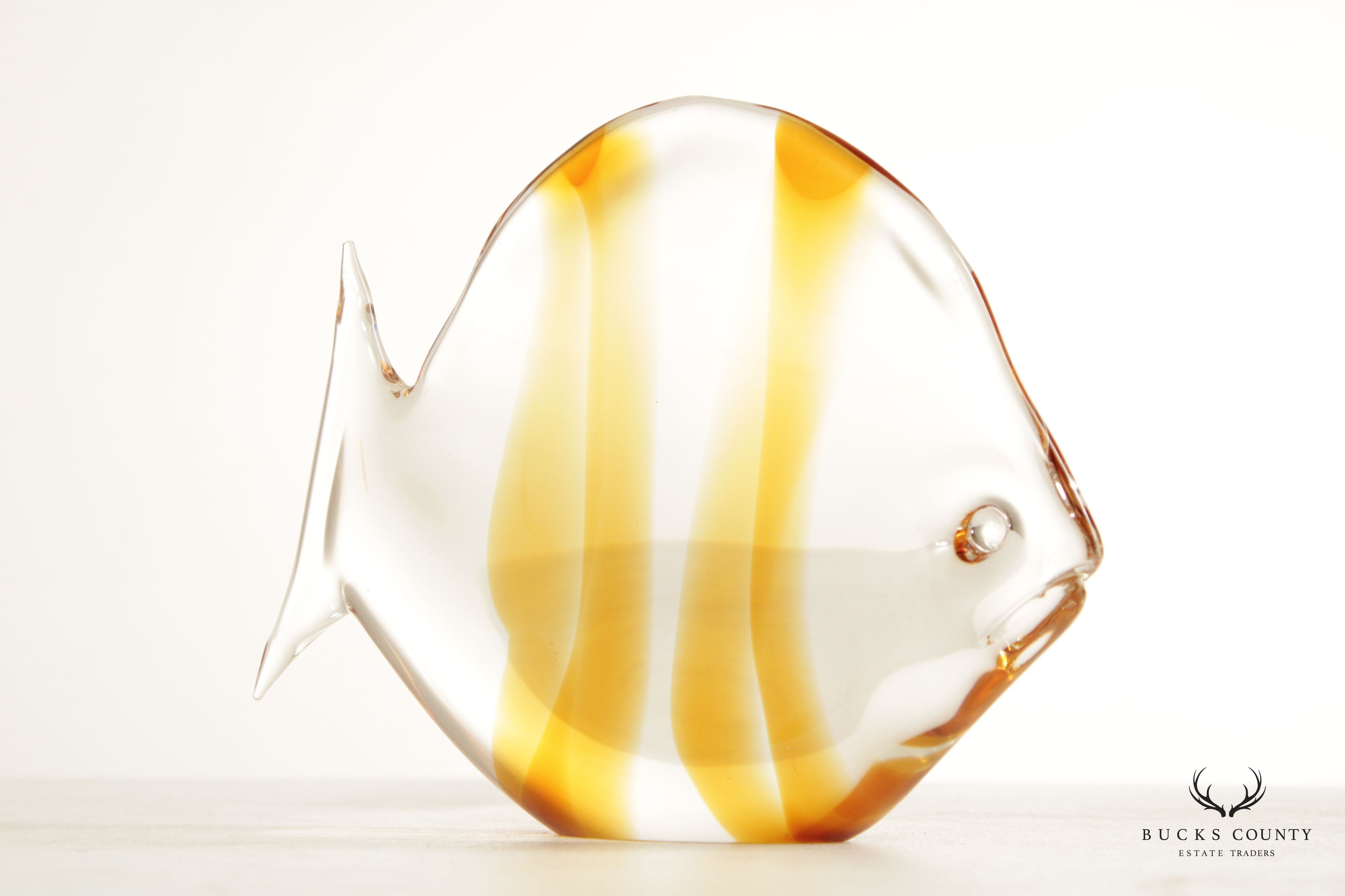 Murano Style Glass Butterfly Fish