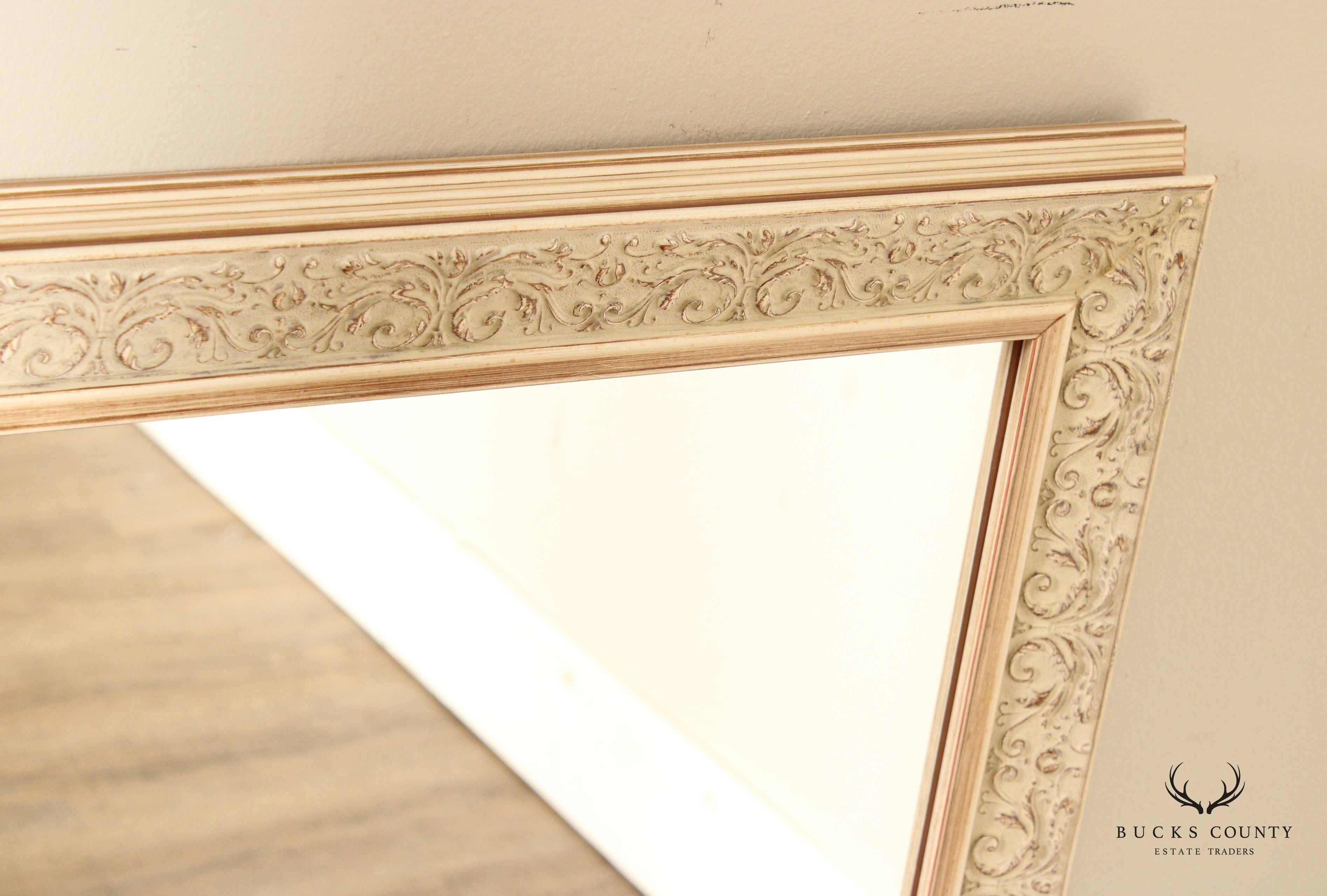 French Country Style Distress Painted Mantel or Full-Length Mirror