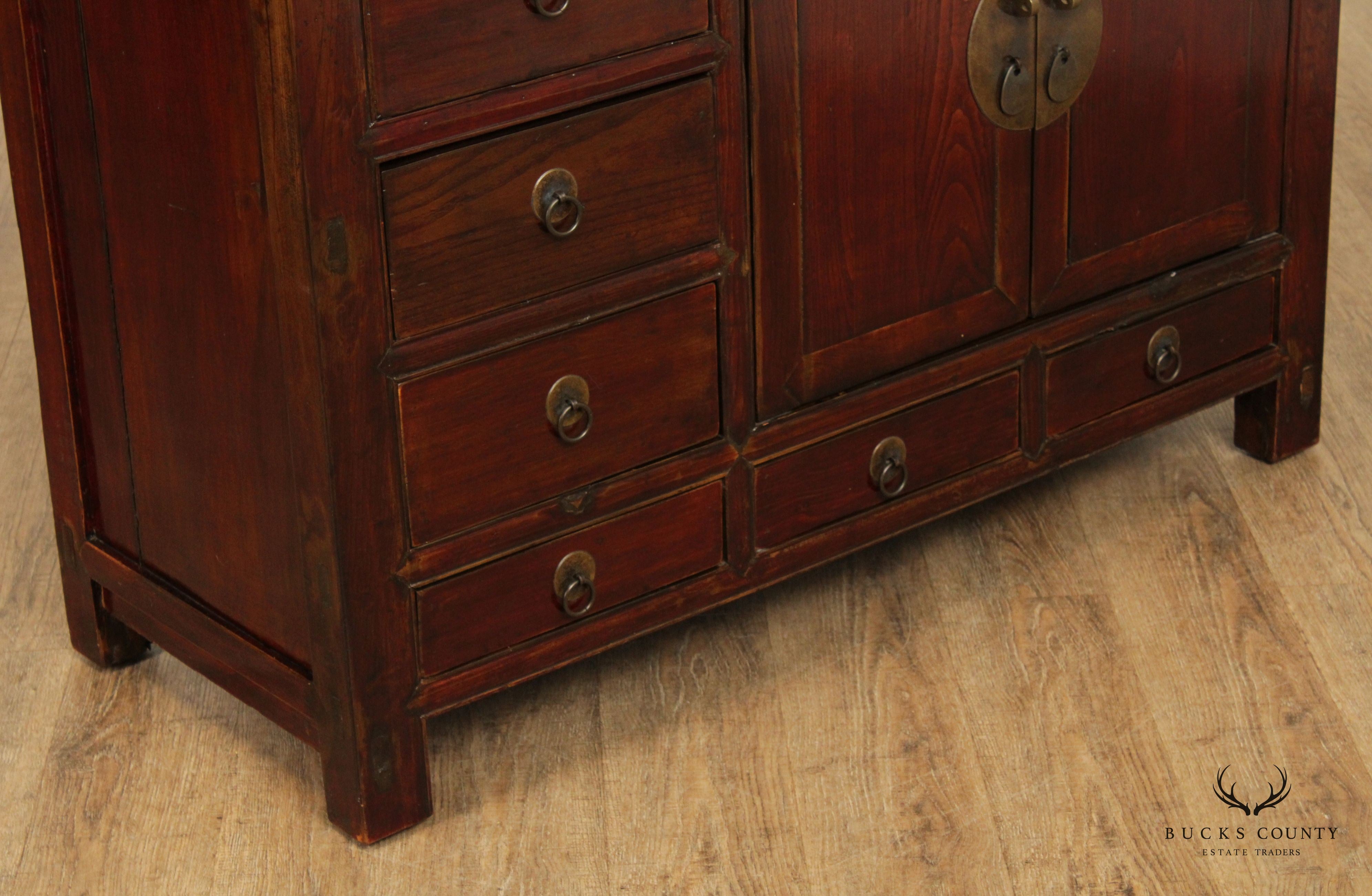 Chinese 19th Century Antique Hardwood Server Cabinet