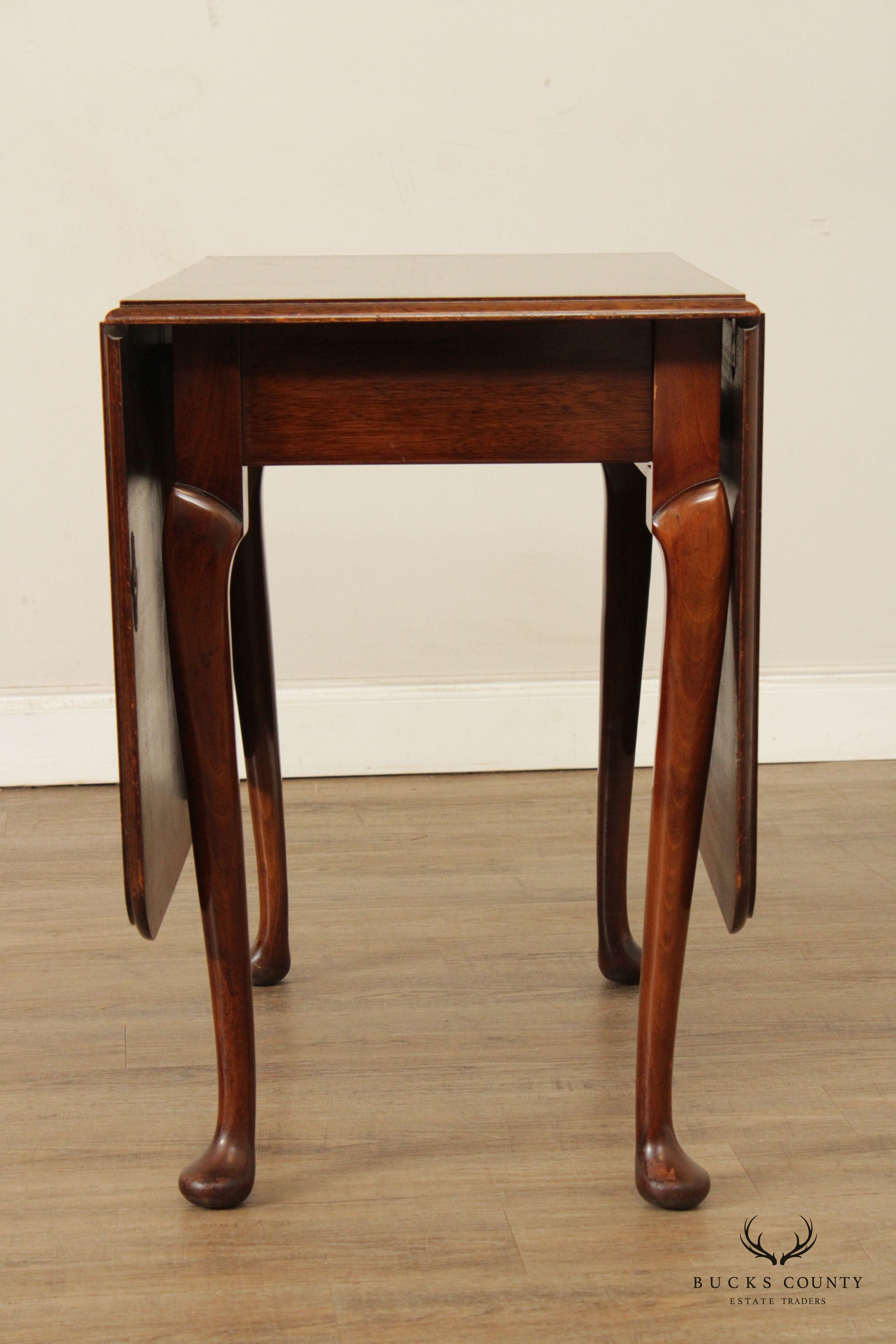 Sutcliffe of Todmorden Queen Anne Style English Oak Drop-Leaf Table