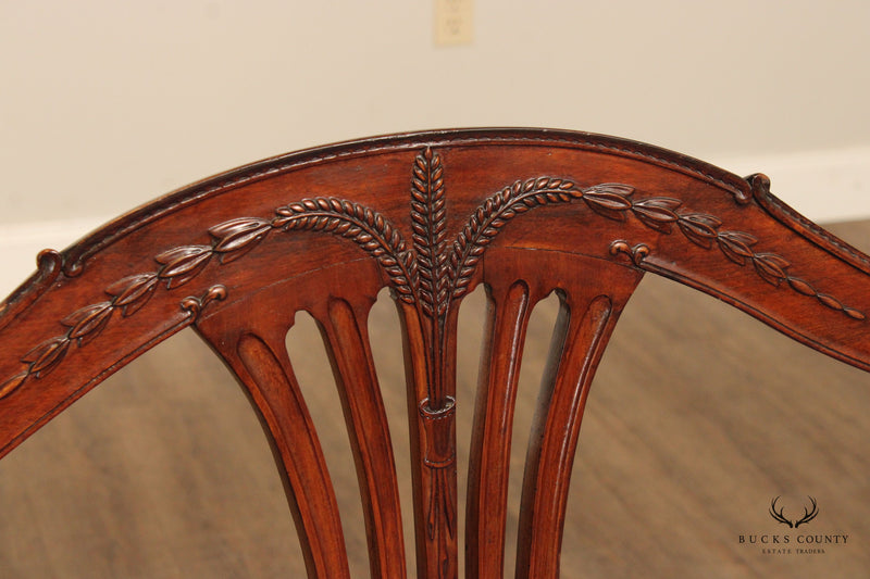 Antique Federal Style Mahogany Carved Long Settee