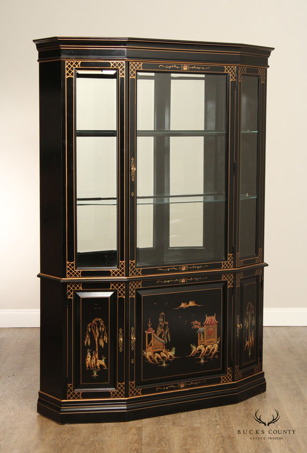 Jasper Cabinet Chinoiserie Decorated China Display Case