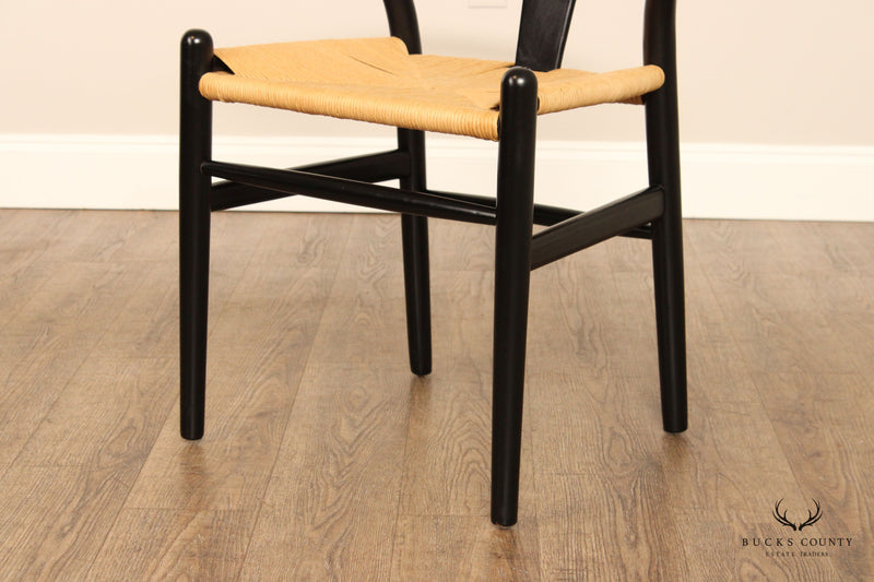 Mid Century Modern Style Set Four Wishbone Dining Chairs