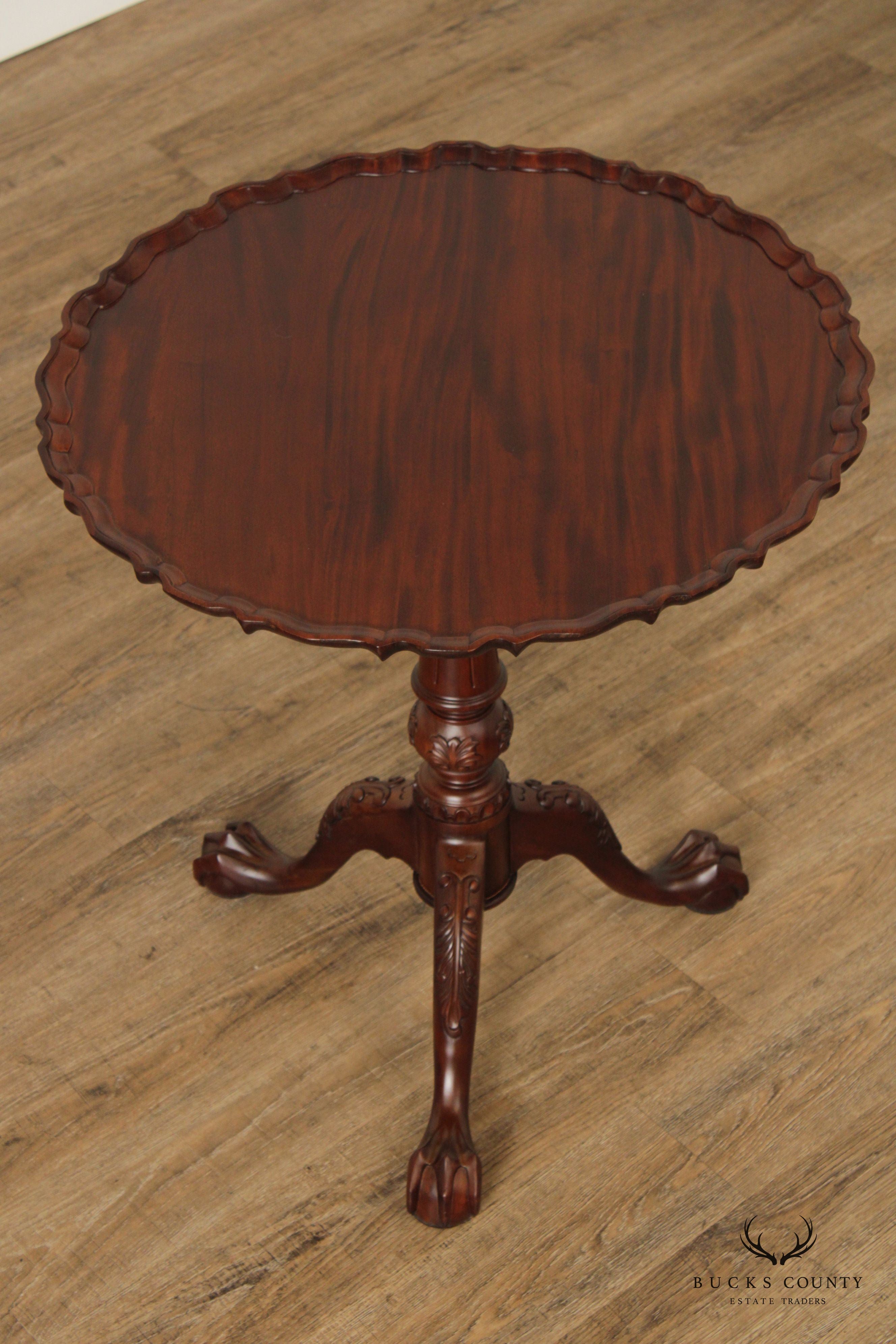 Chippendale Style Mahogany Tilt-Top Pie Crust Table