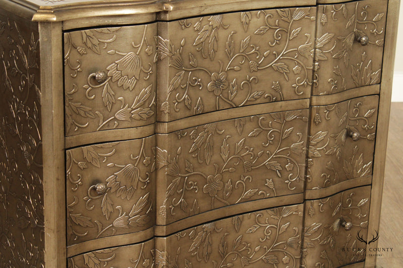 Silver Finished Embossed Chest of Drawers
