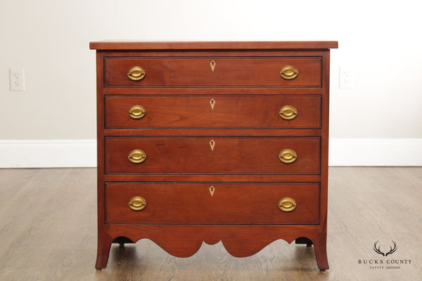 American Hepplewhite Style Bench Made Cherry Chest of Drawers