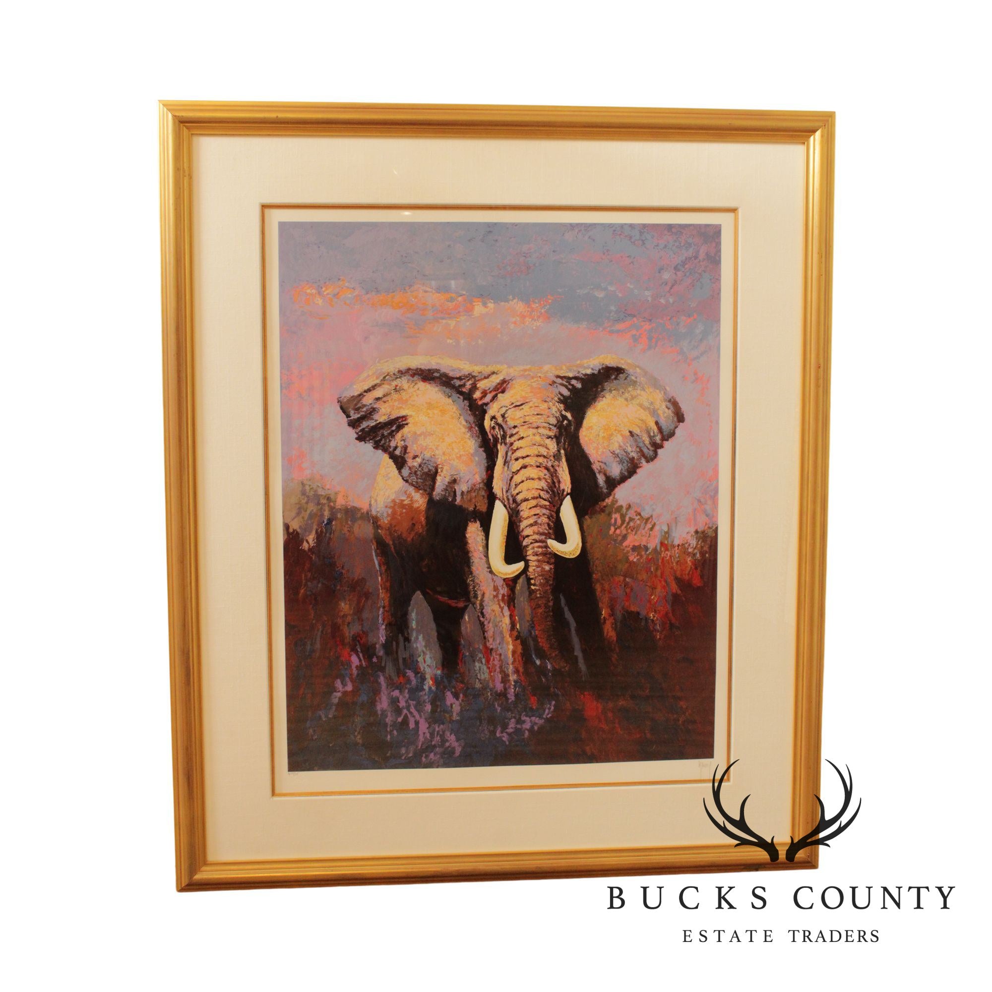 Mark King, 'Lone Tusker' Artist Proof Serigraph