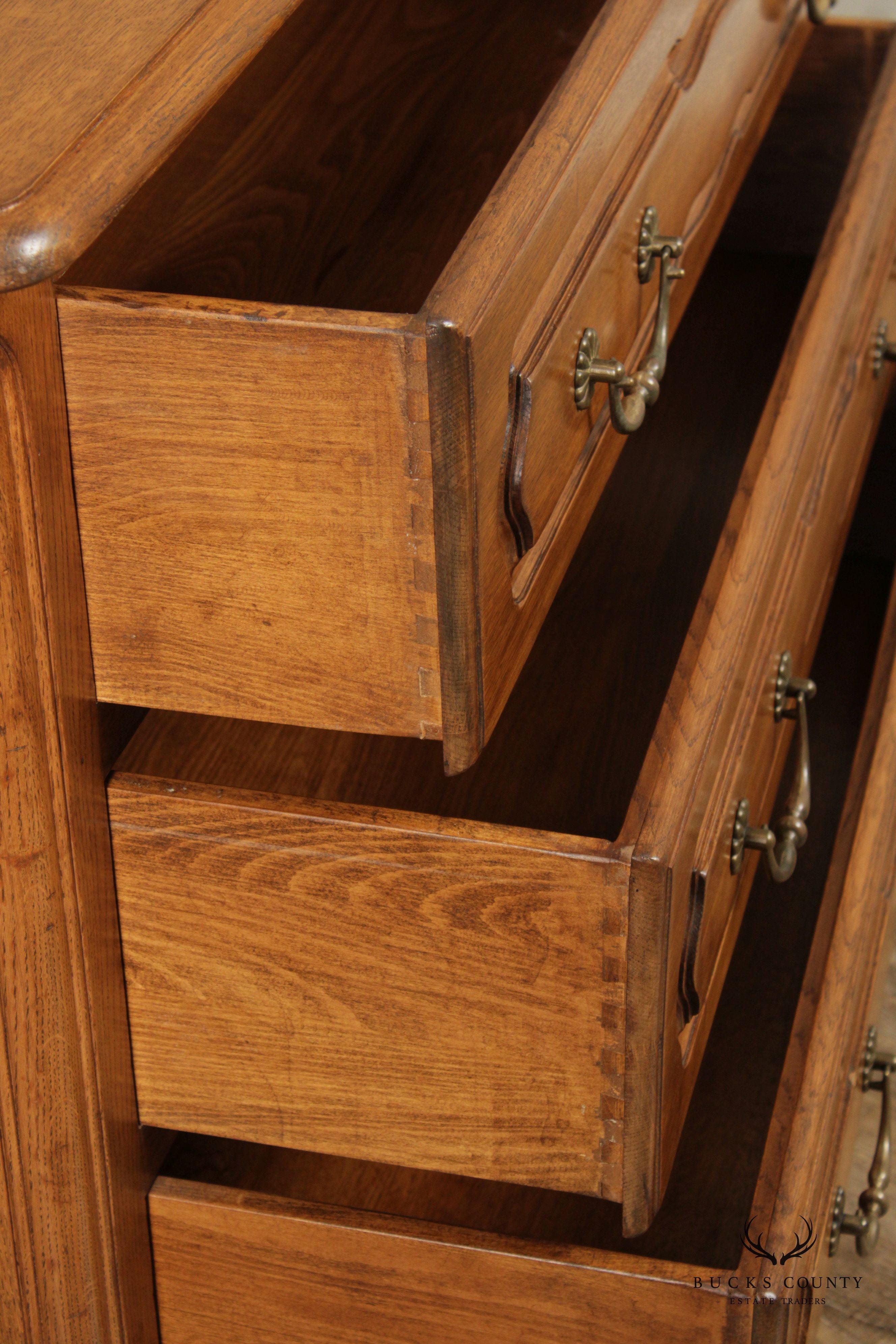 Tuscan Italian Style Carved Oak Chest of Drawers