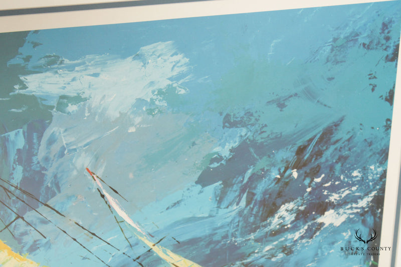 Leroy Neiman 'Sailing' Signed Lithograph Print, Custom Framed