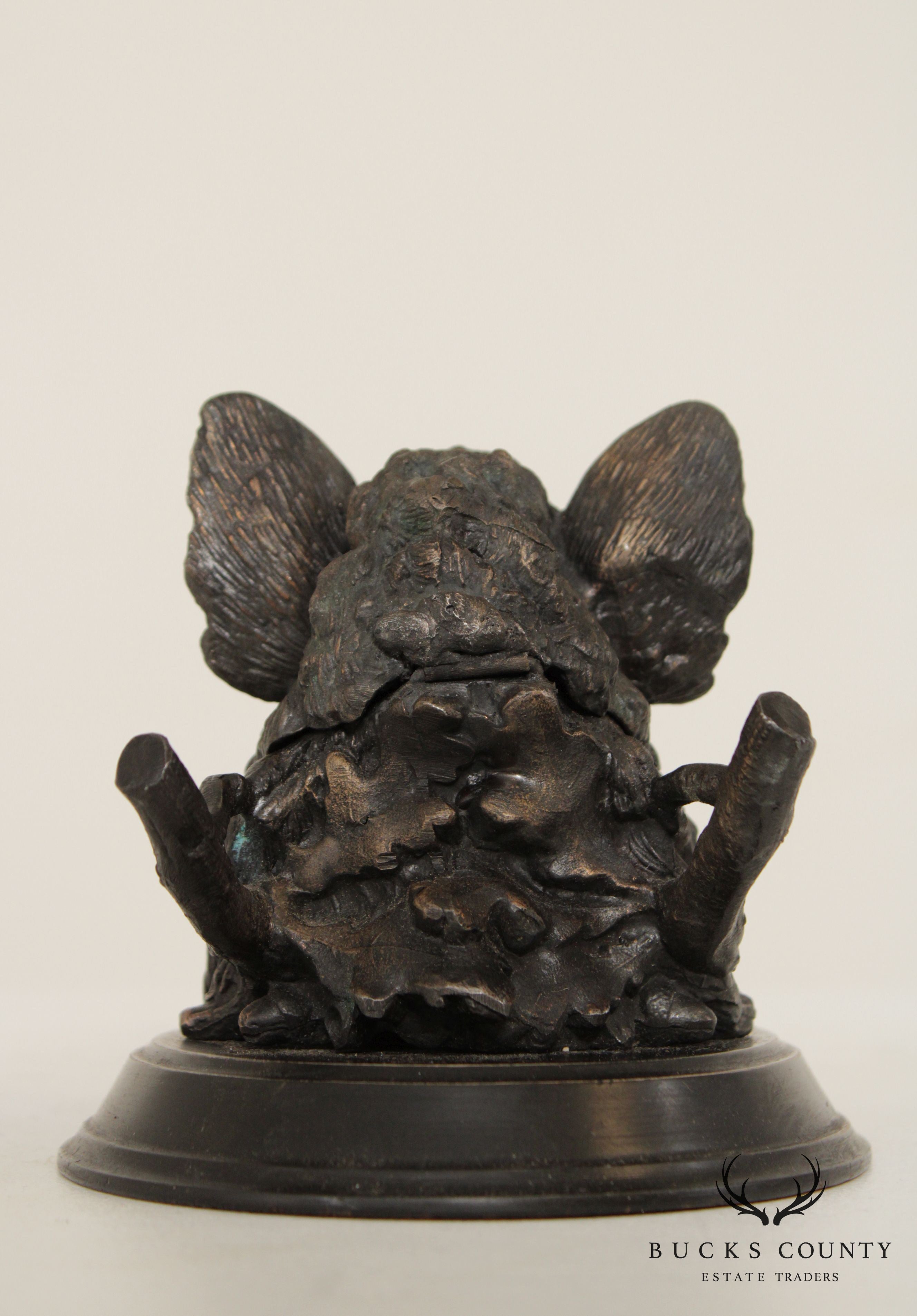 Antique French Boar's Head Inkwell