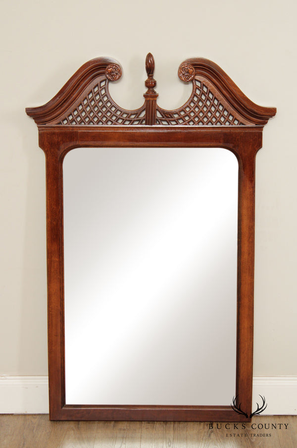 Chippendale Style Cherry Beveled Mirror