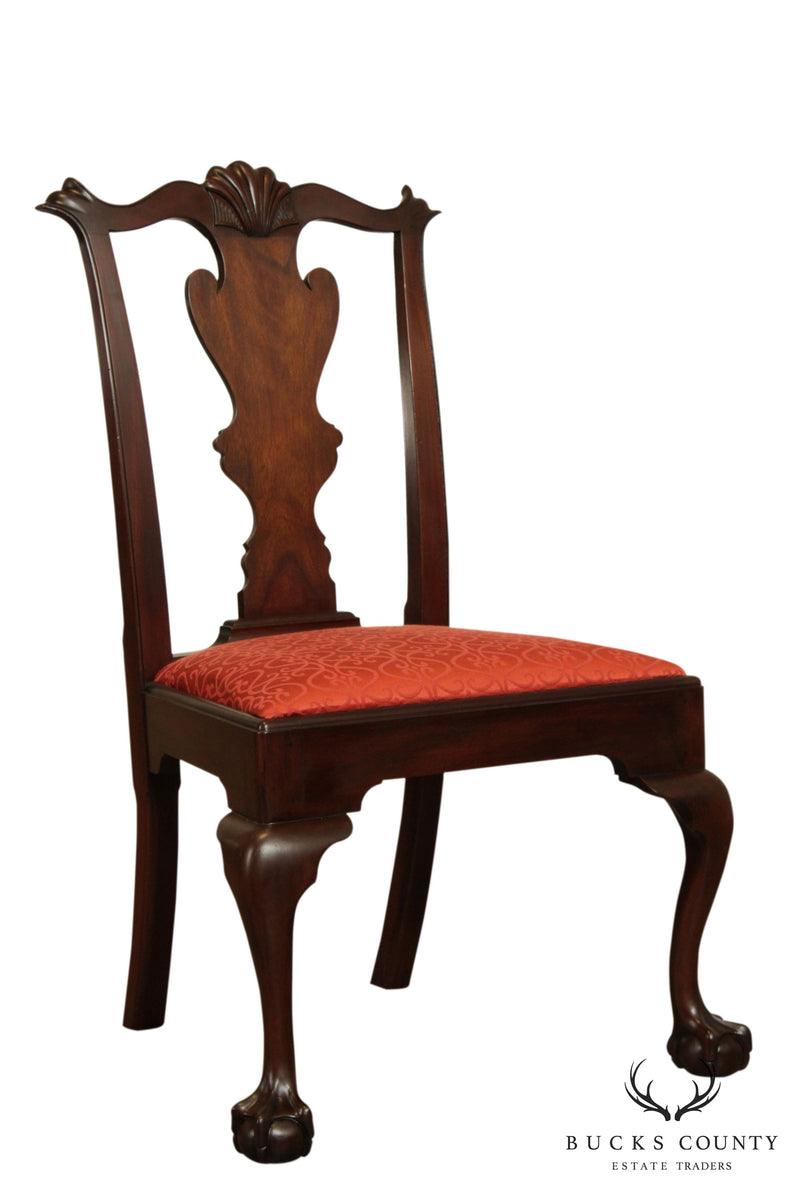 Henkel Harris Chippendale Style Mahogany Ball and Claw Side Dining Chair