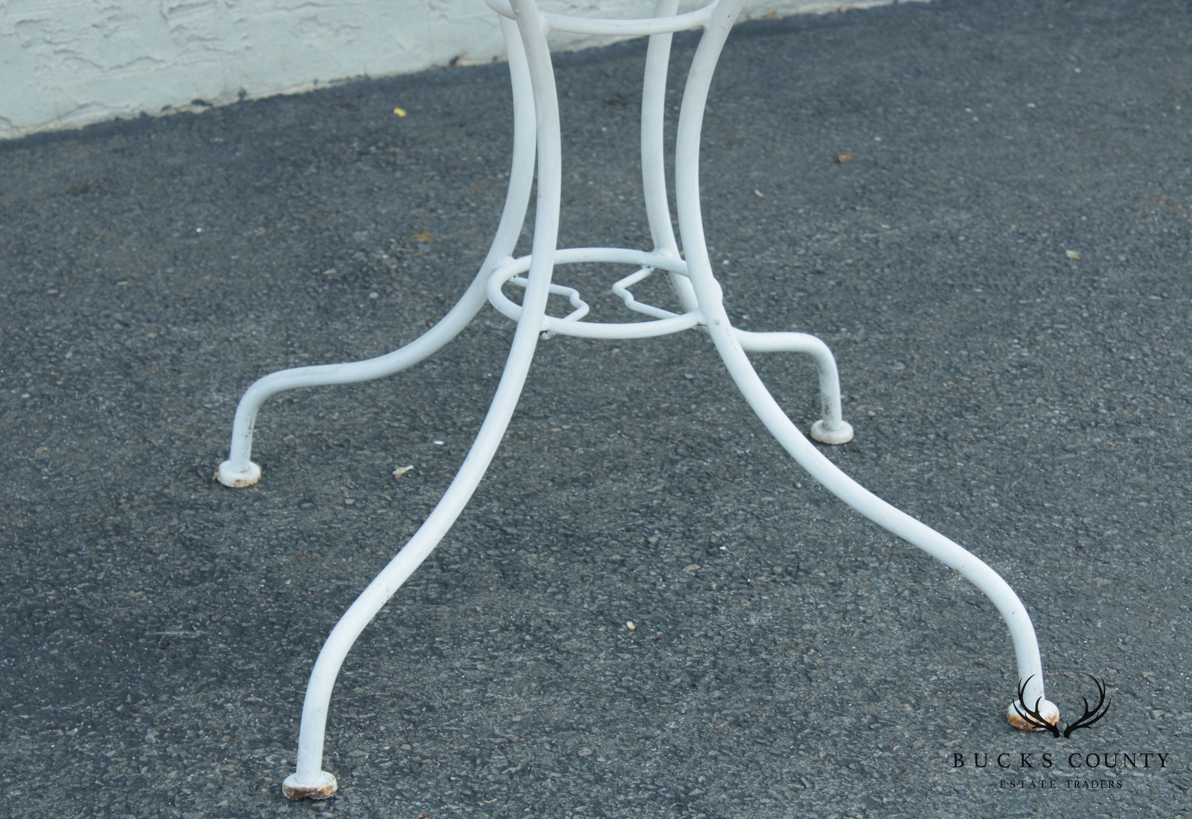 Vintage Wrought Iron Round Patio, Garden Dining Table