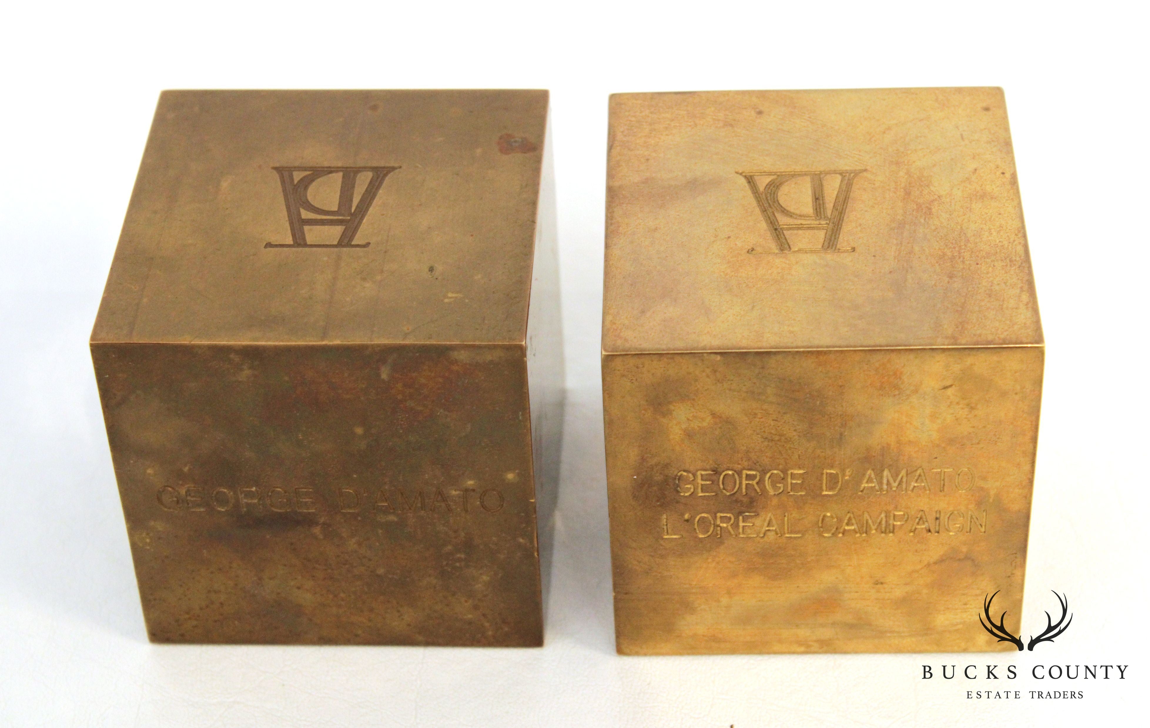 Art Director's Club of New York Exhibition Brass Bookends