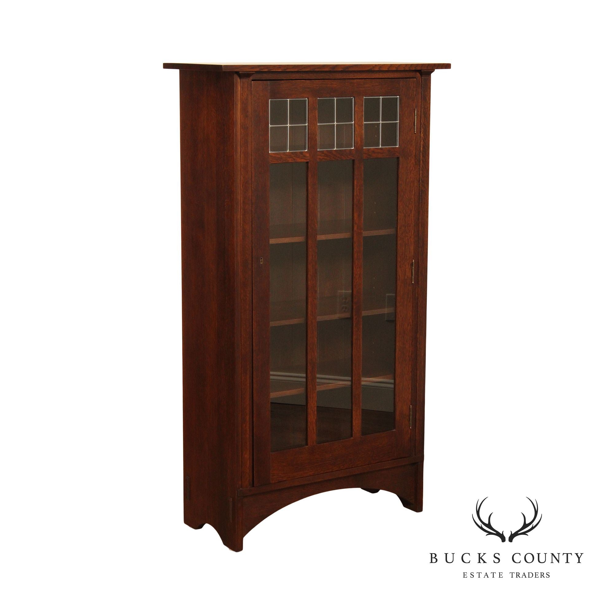 Stickley Mission Collection Oak Single Door Bookcase