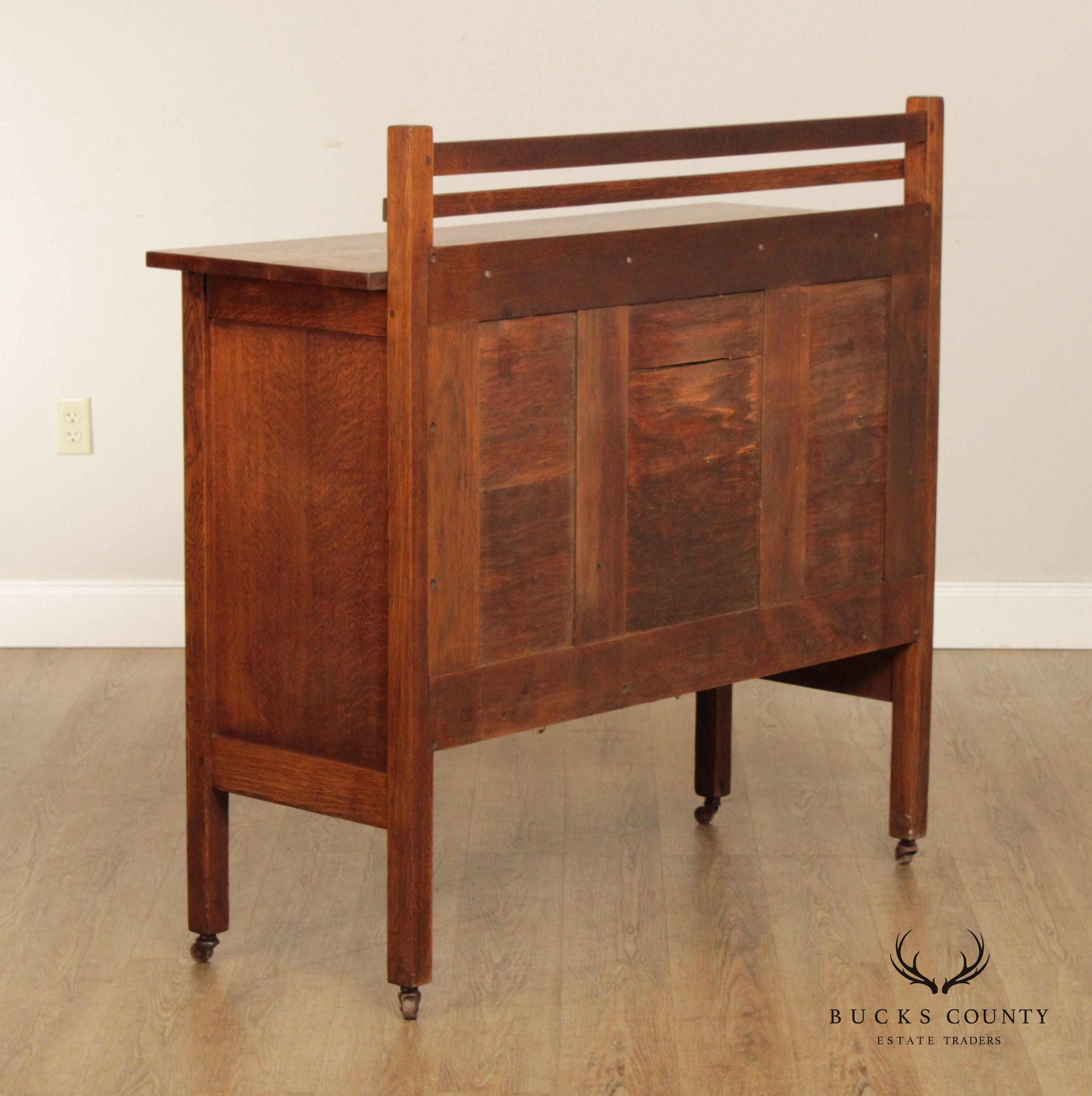 Gustav Stickley Antique Arts and Crafts Oak Sideboard