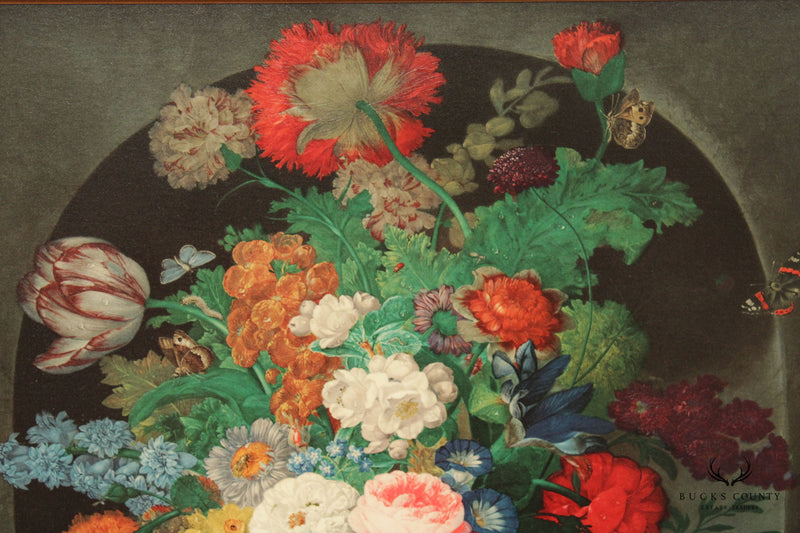 Old Master 'Alcove Flowers and Fruit' Fine Art Canvas Print, After Johann B. Drechsler
