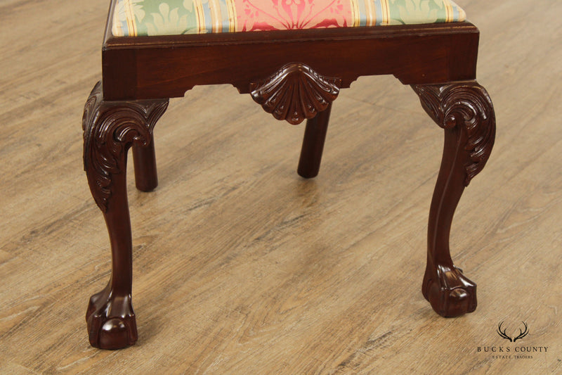 Custom Chippendale Style Mahogany Ball and Claw Foot Side Chair