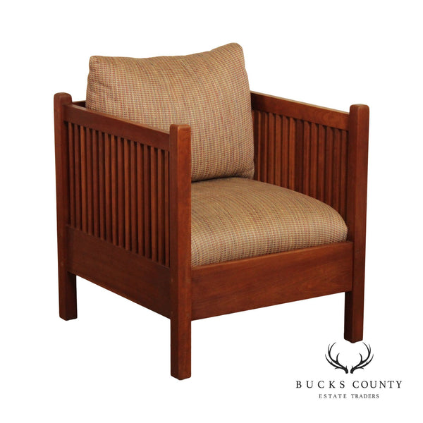 Stickley Mission Collection Cherry Spindle Cube Chair