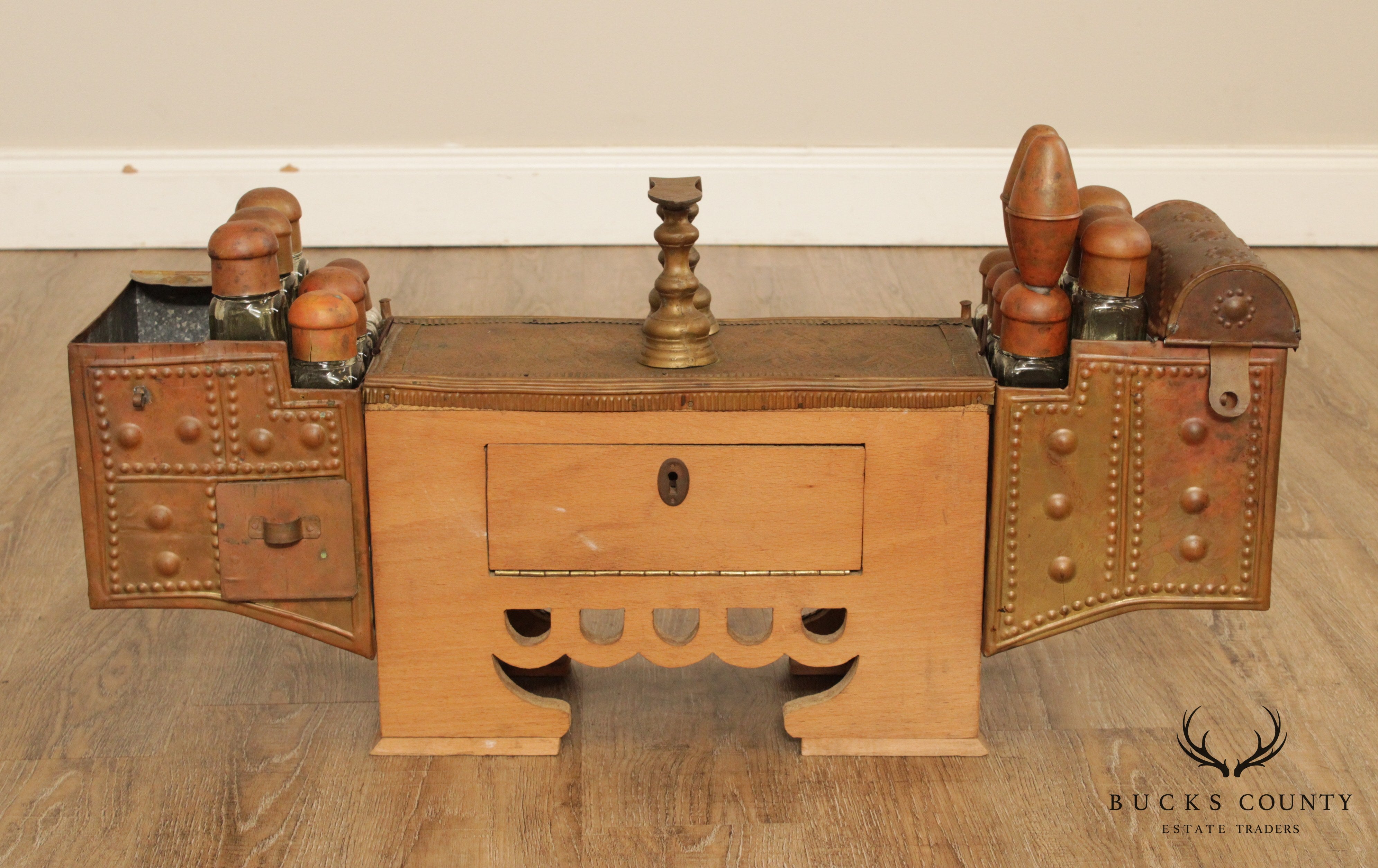 Antique Turkish Valet Shoe Shine Stand