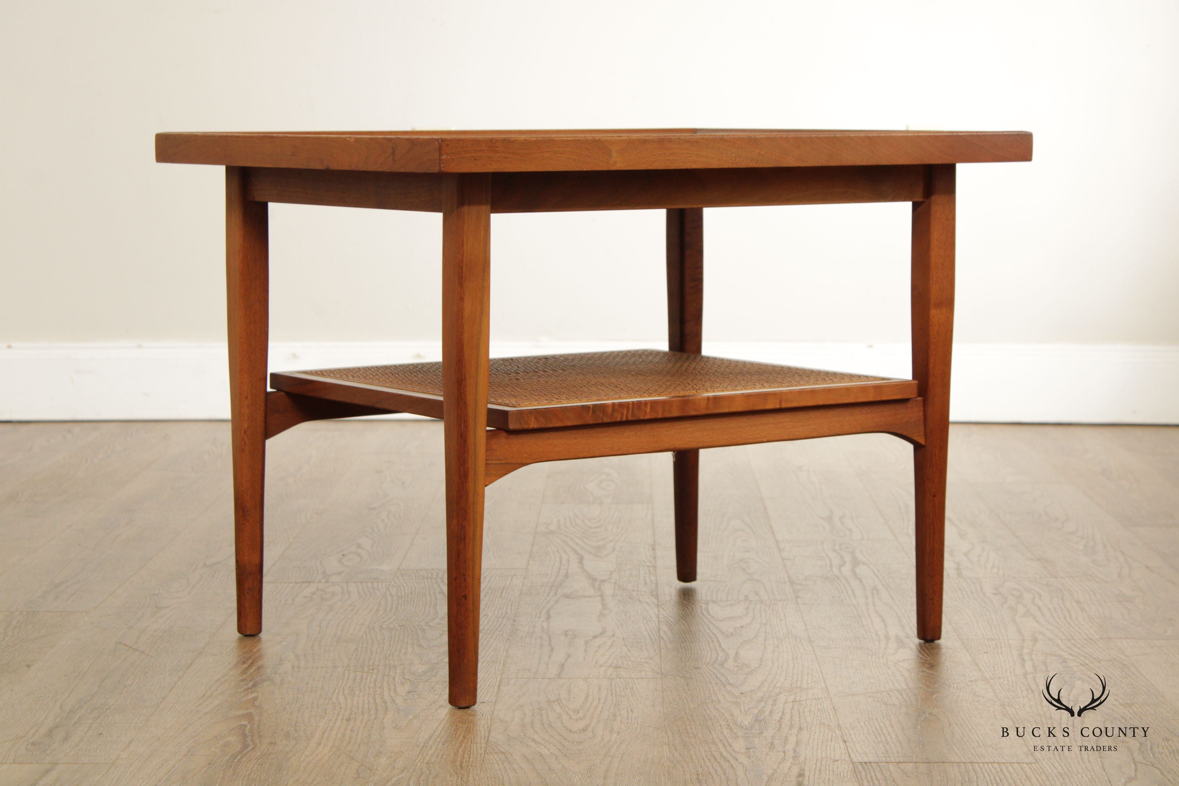 Kipp Stewart Drexel Declaration Midcentury Walnut Side Table