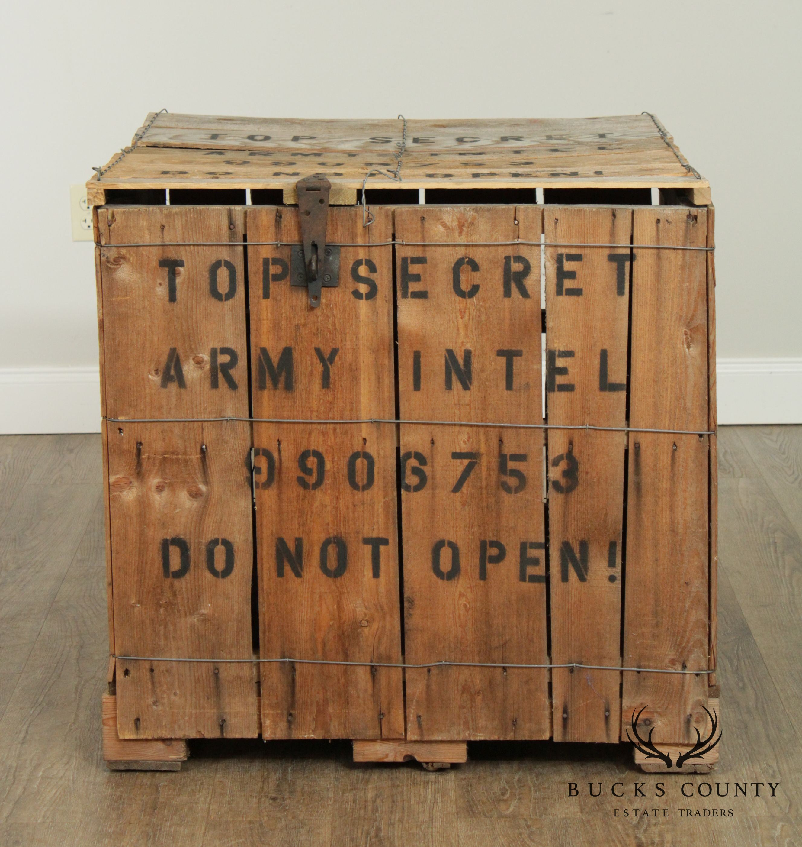 Top Secret Army Intel, Do Not Open Storage Crate, Movie, Play Prop