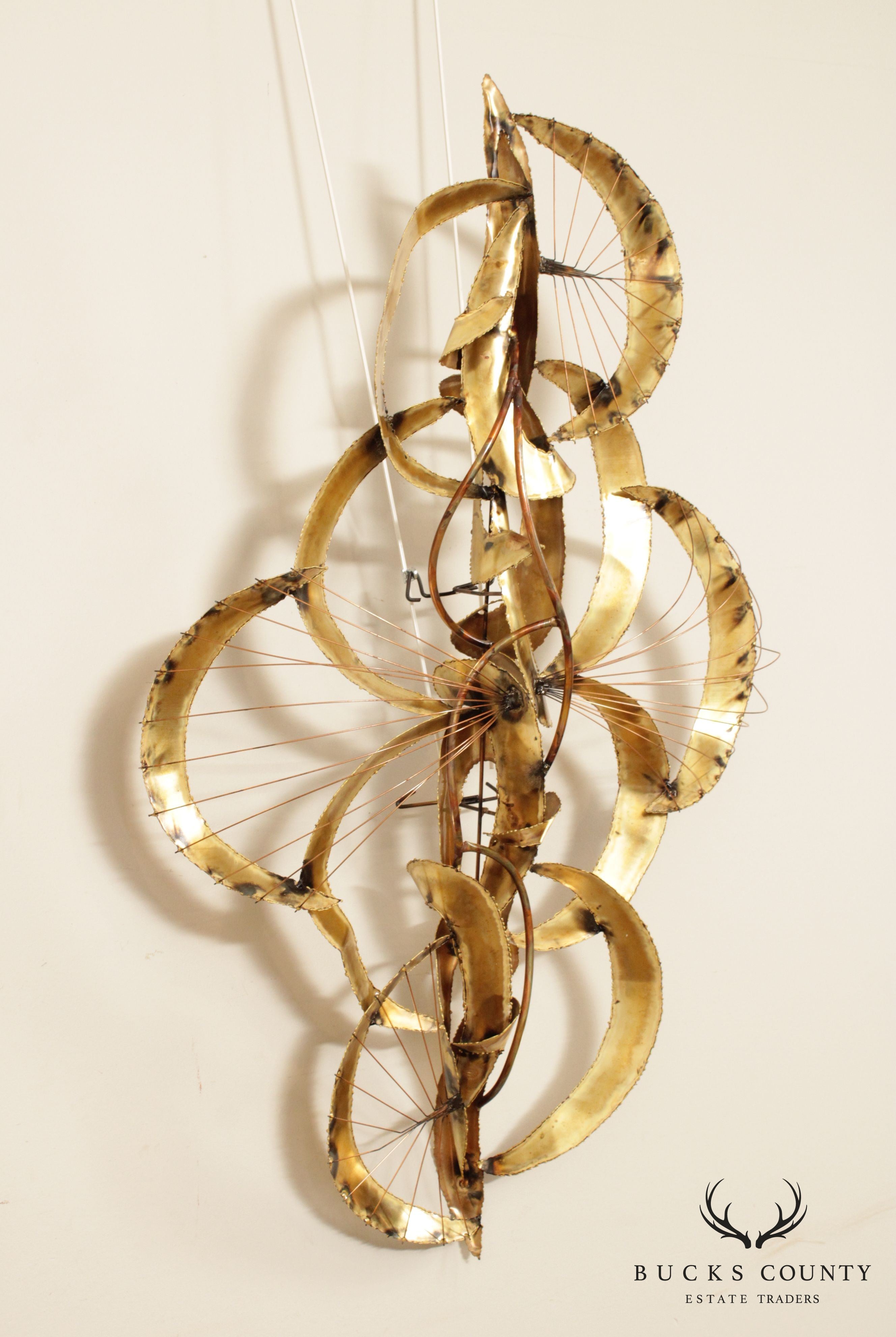 Mid Century Modern Abstract Metal Wall Sculpture