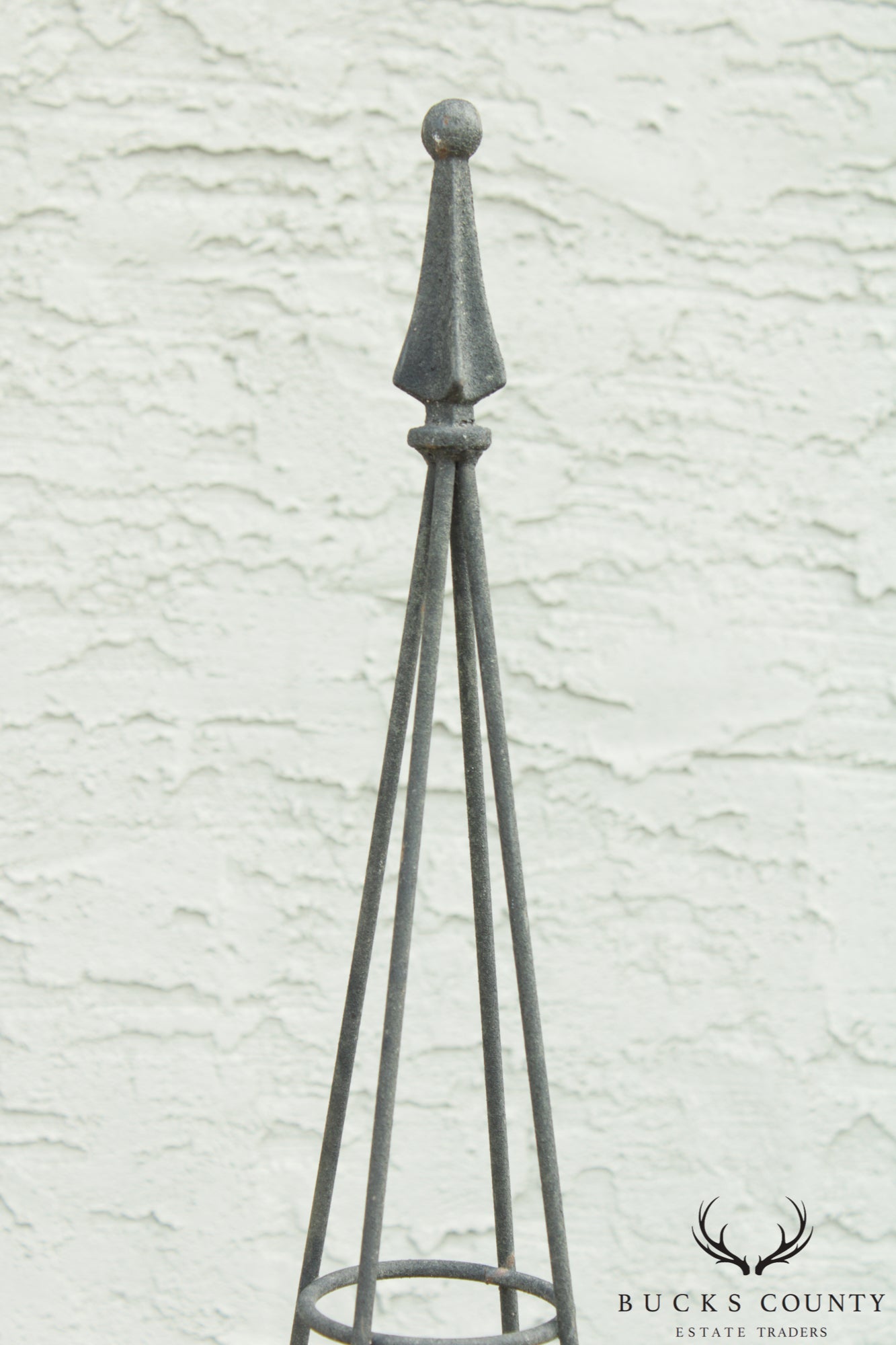 Vintage Pair of Iron Garden Obelisk