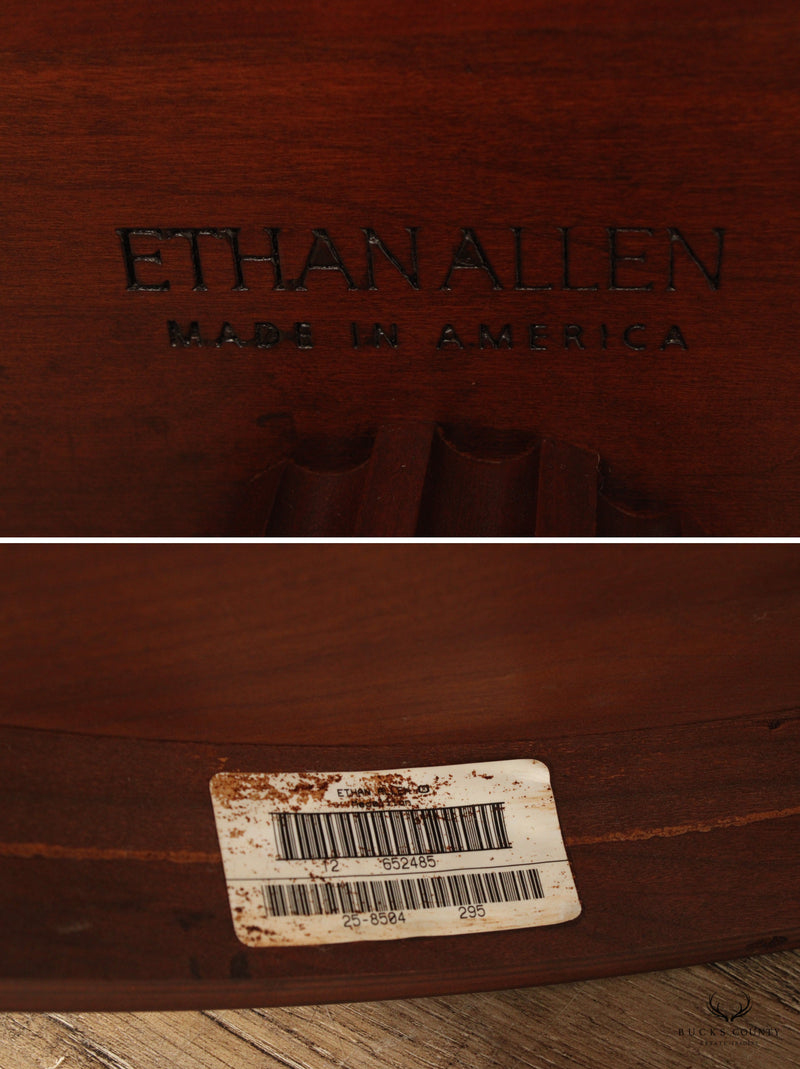 Ethan Allen 'Medallion' Collection Round Cherry Pedestal Side Table