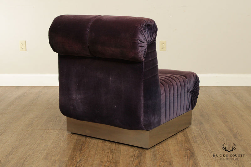 Edward Axel Roffman 1970s Modern Pair Slipper Lounge Chairs