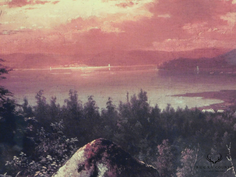 "Sunset Glow" Hudson River Valley by Albert Bierstadt Reproduction Print