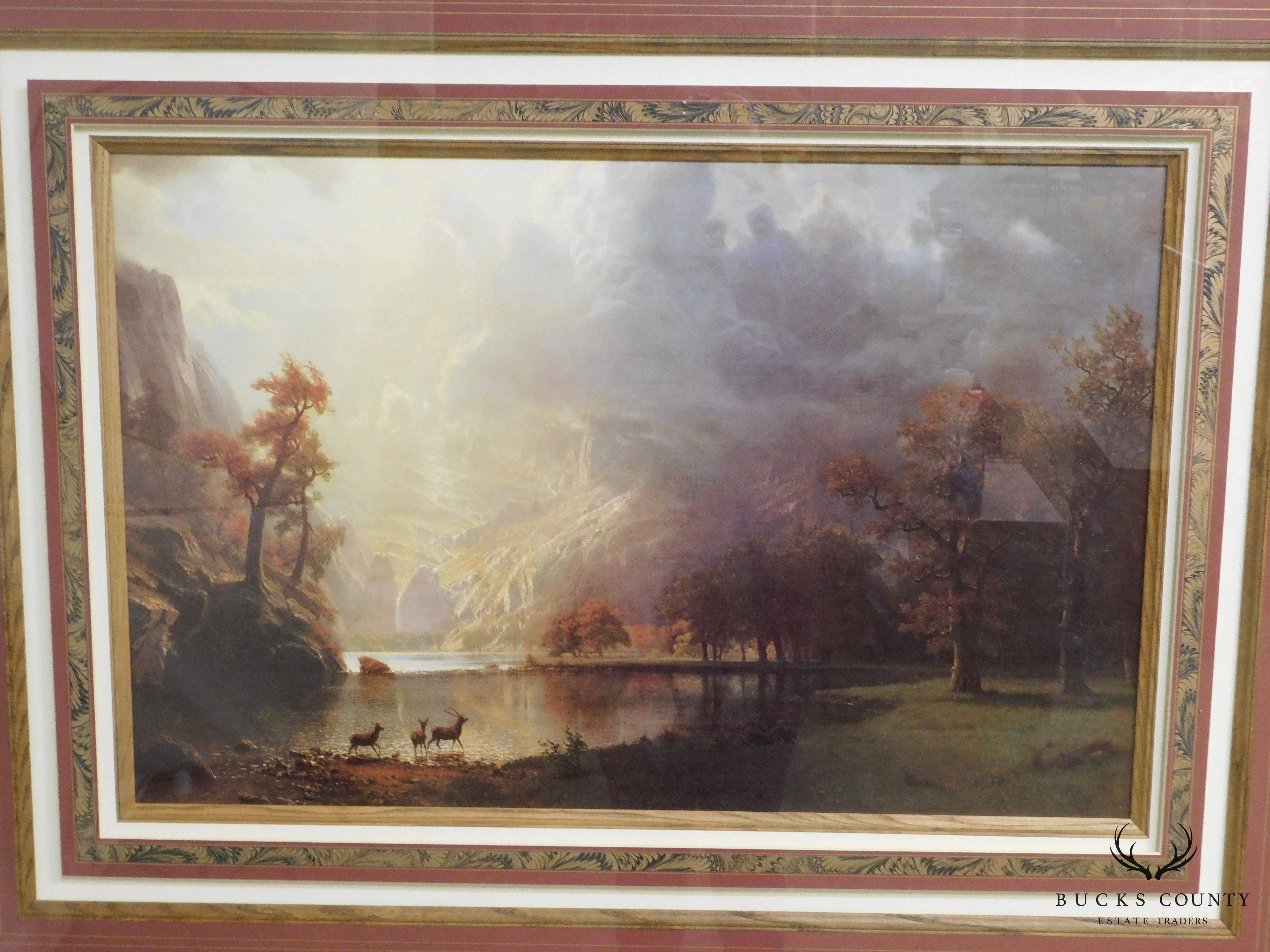 "Sierra Nevada Morning" by Albert Bierstadt Reproduction, Lithograph on Paper Hudson River School