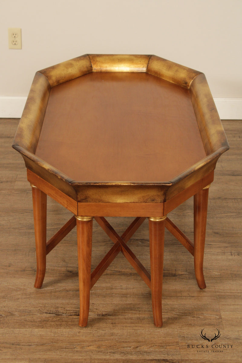 Regency Style Octagonal Oval Coffee Table
