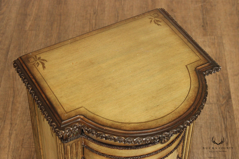 Pulaski French Style Paint Decorated Pedestal Chest