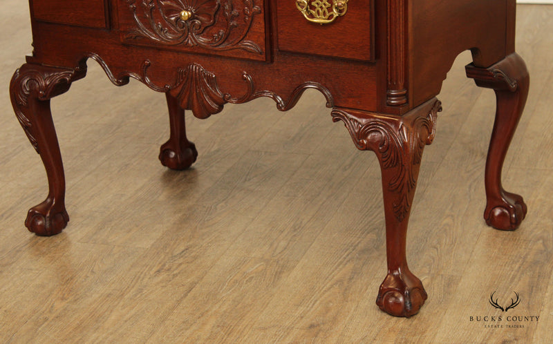Councill Craftmen Chippendale Carved Mahogany Lowboy