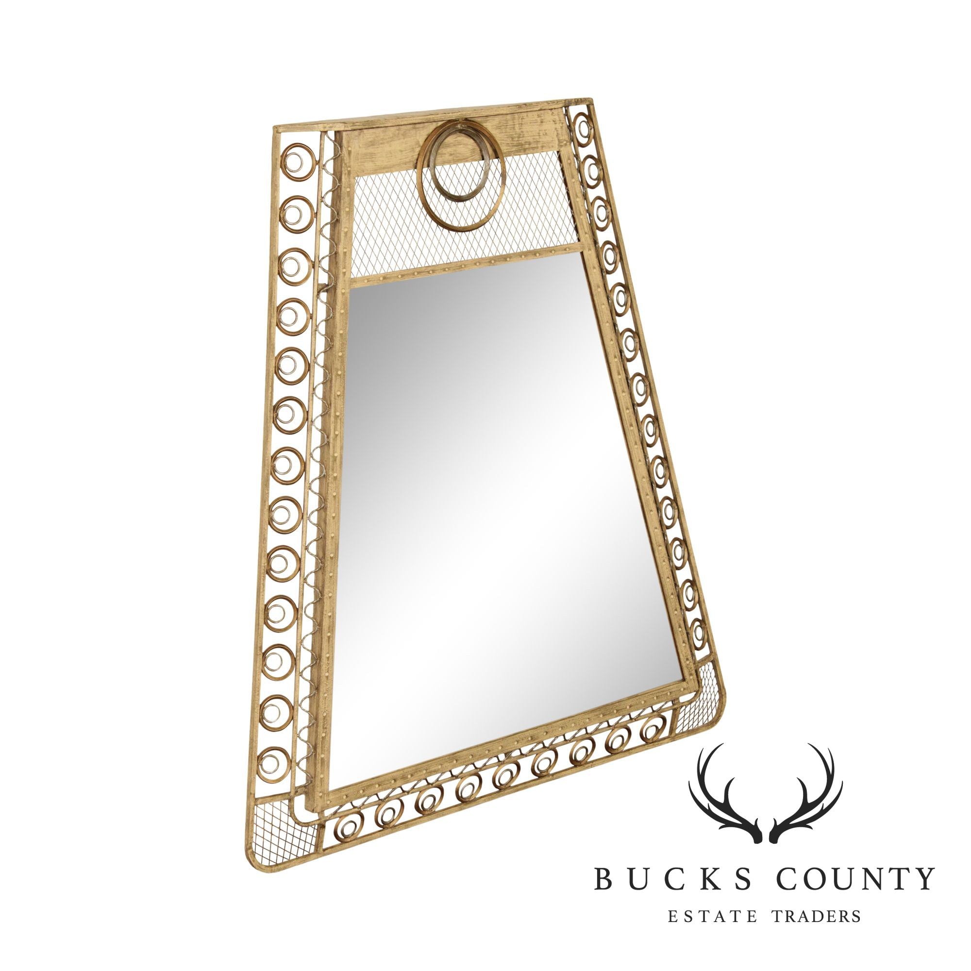 Contemporary Gold Metalwork Wall Mirror