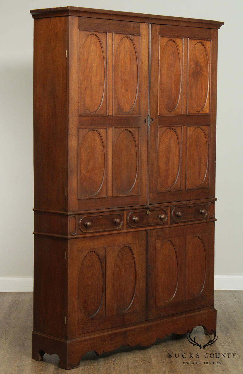 Antique 19th Century Tall Walnut Postmasters Cabinet