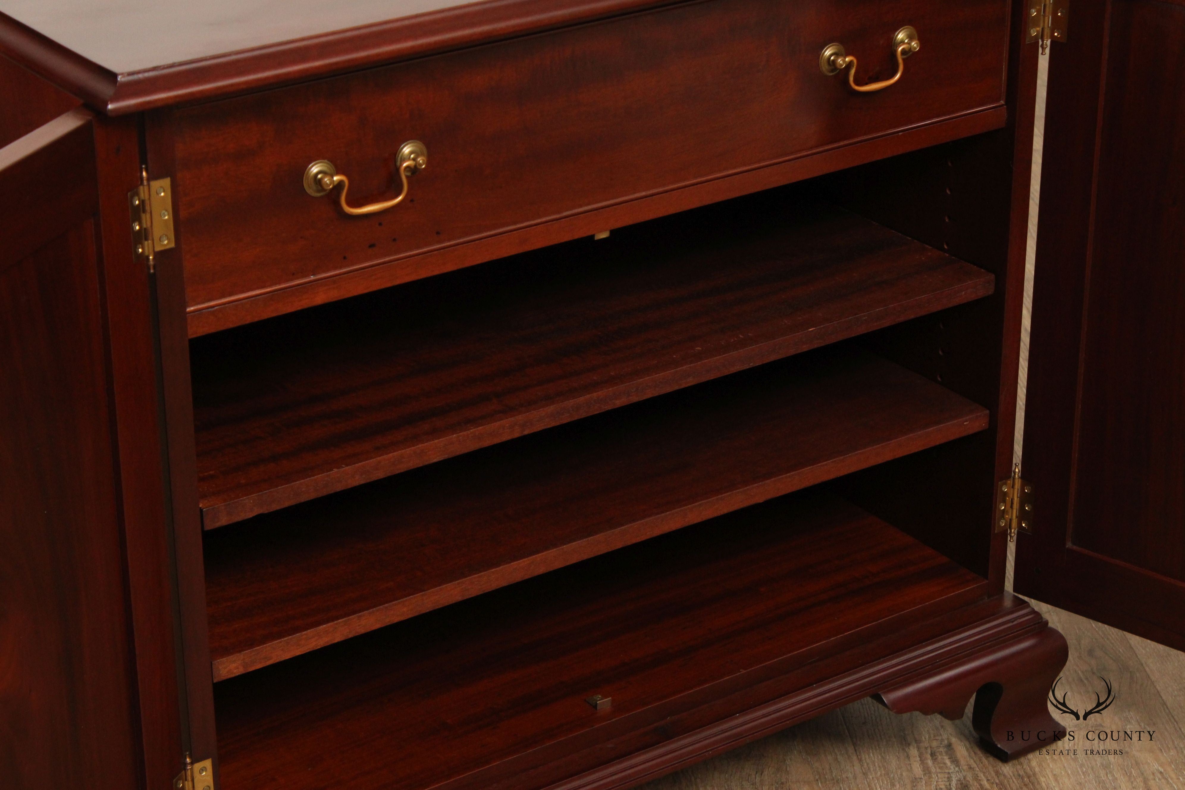 Chippendale Style Custom Mahogany Server Cabinet