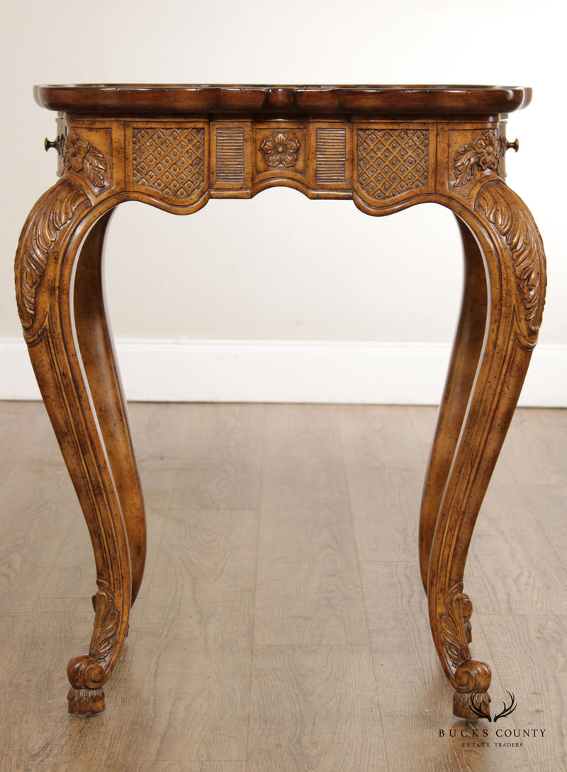 Maitland Smith French Provincial Carved Side Table