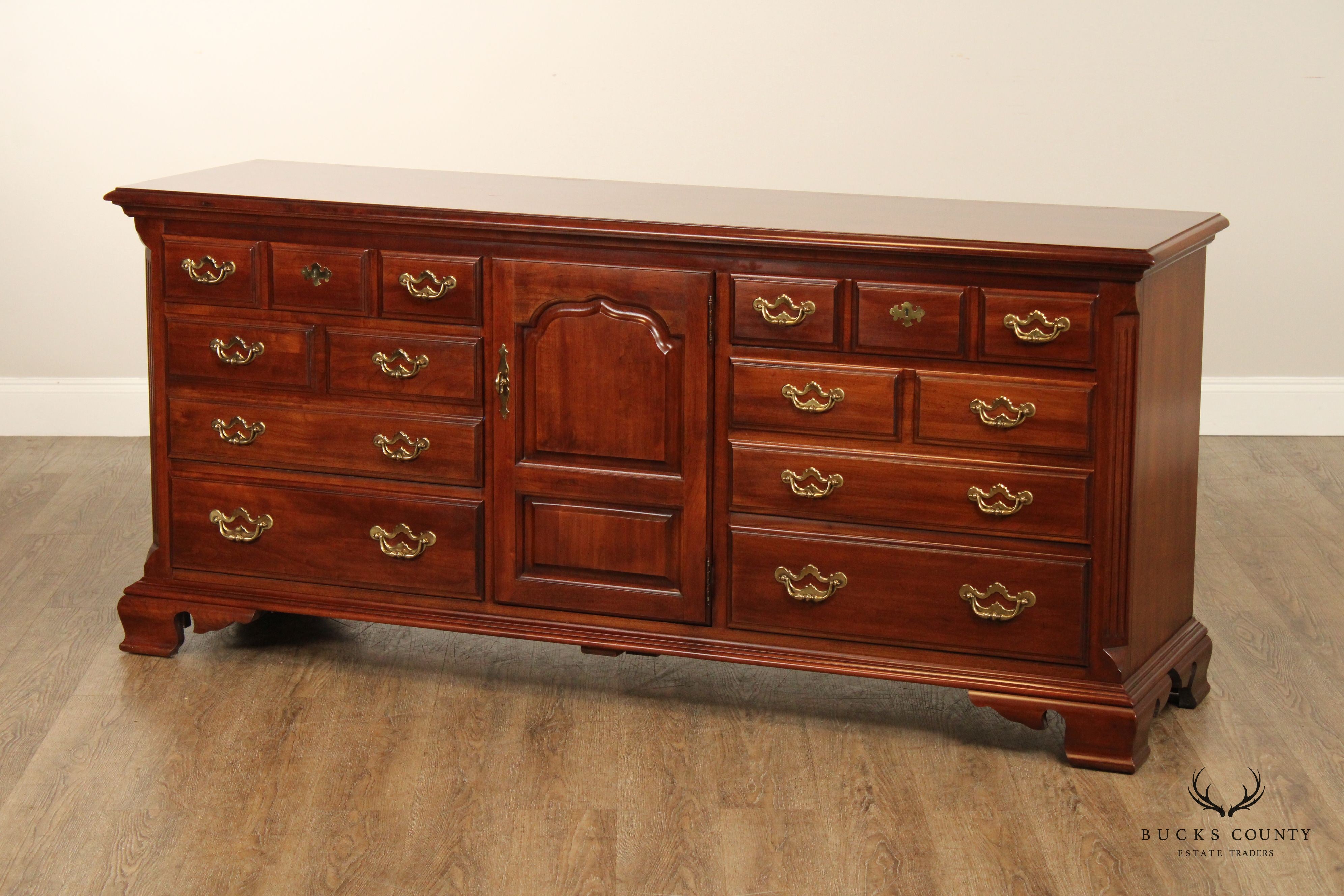 Thomasville Chippendale Style Cherry Triple Chest