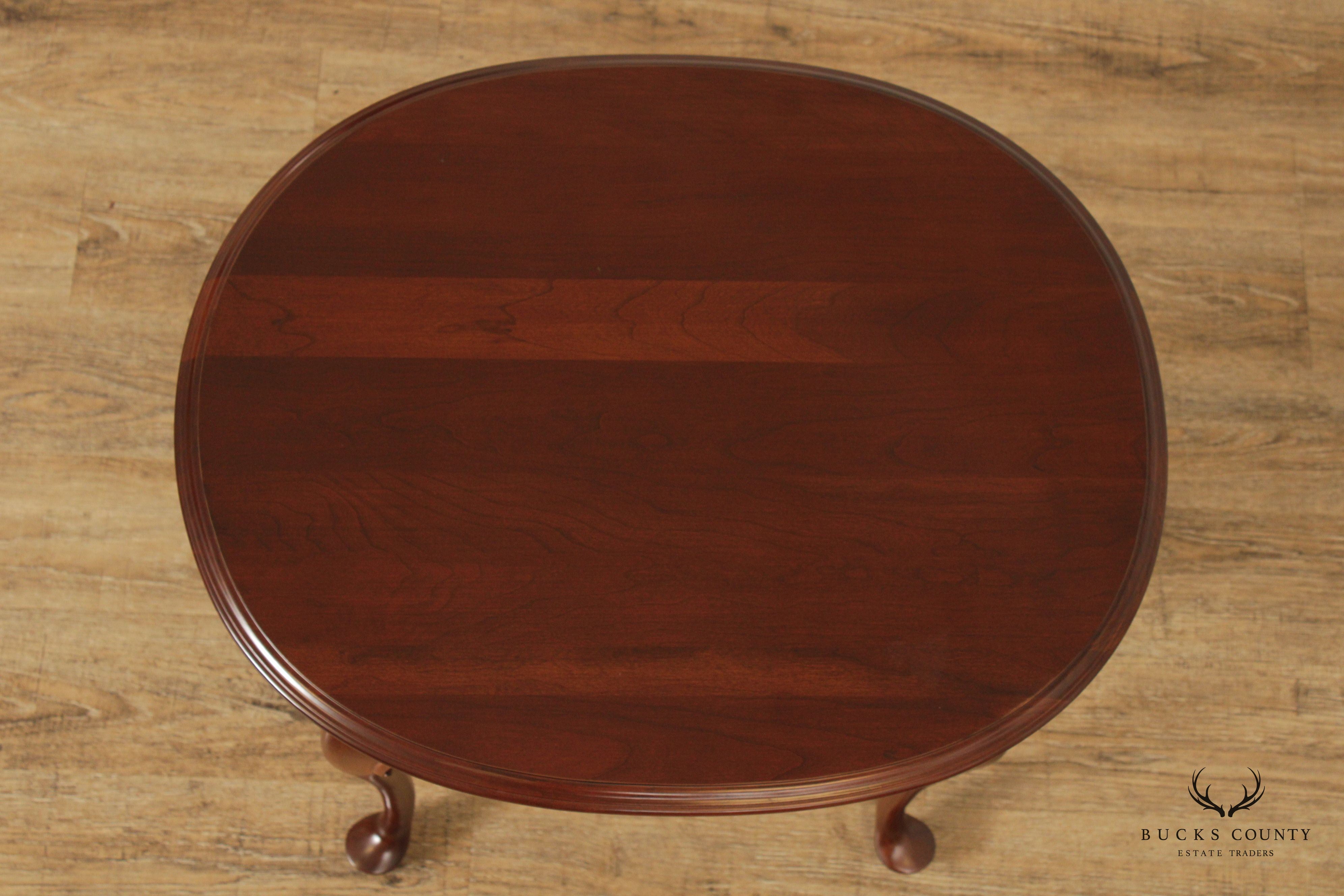 Ethan Allen 'Georgian Court' Oval Top Cherry Side Table