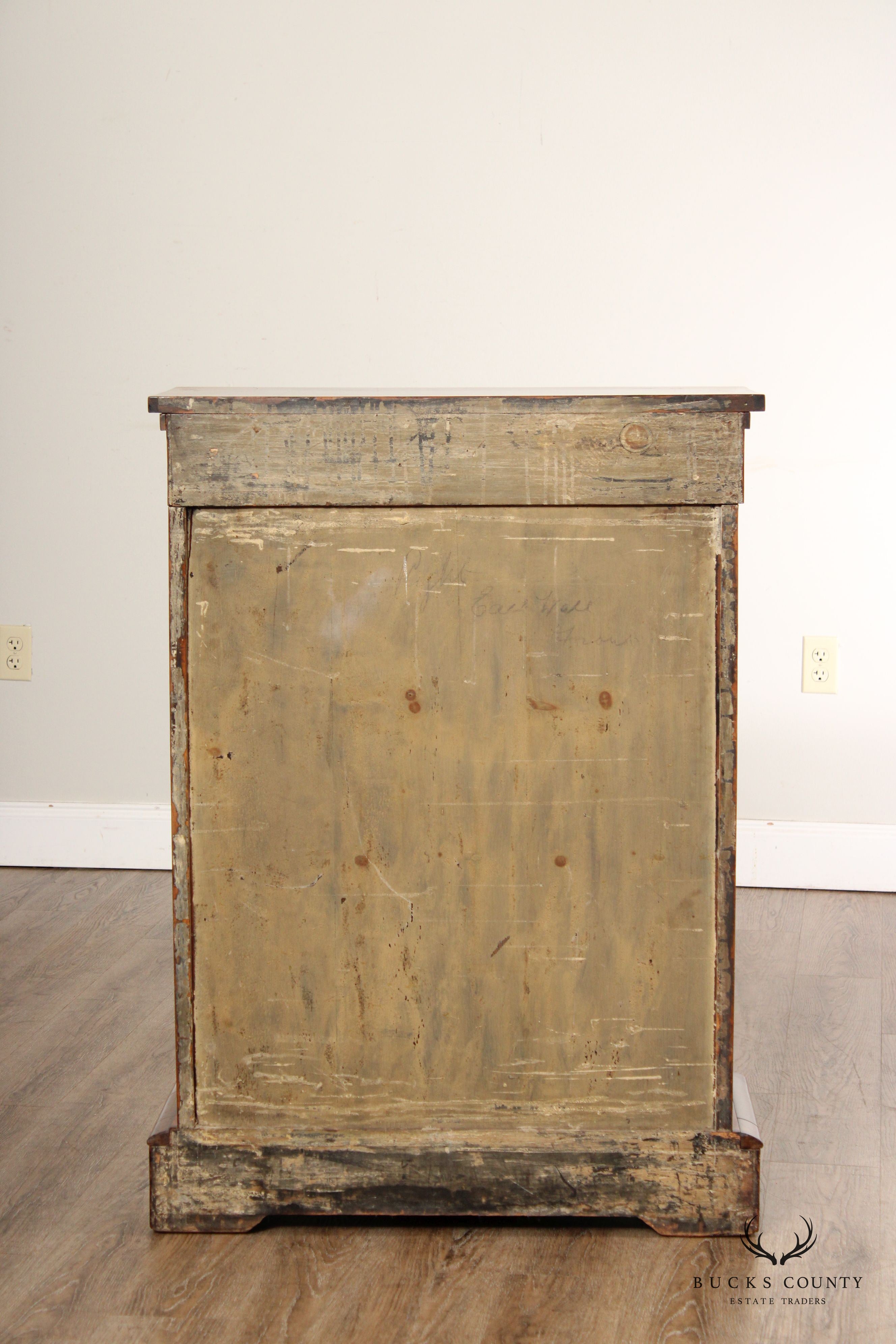 Antique Renaissance Revival Walnut And Rosewood  Glass Door Cabinet