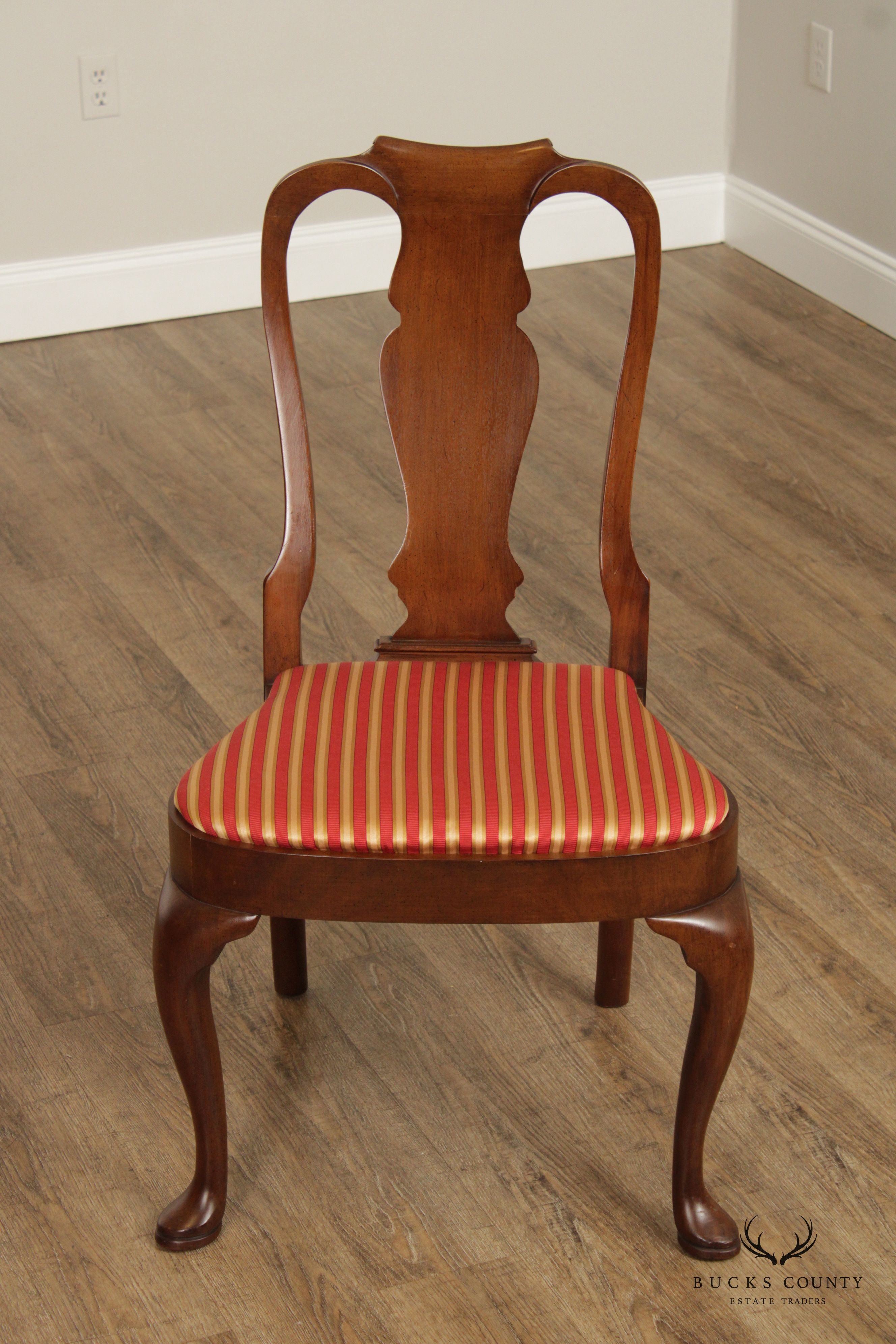 Queen Anne Style Set of Four Mahogany Dining Chairs