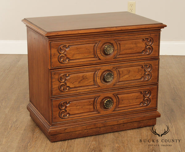 Heritage Grand Tour Collection Vintage Walnut 3 Drawer Chest, Nightstand