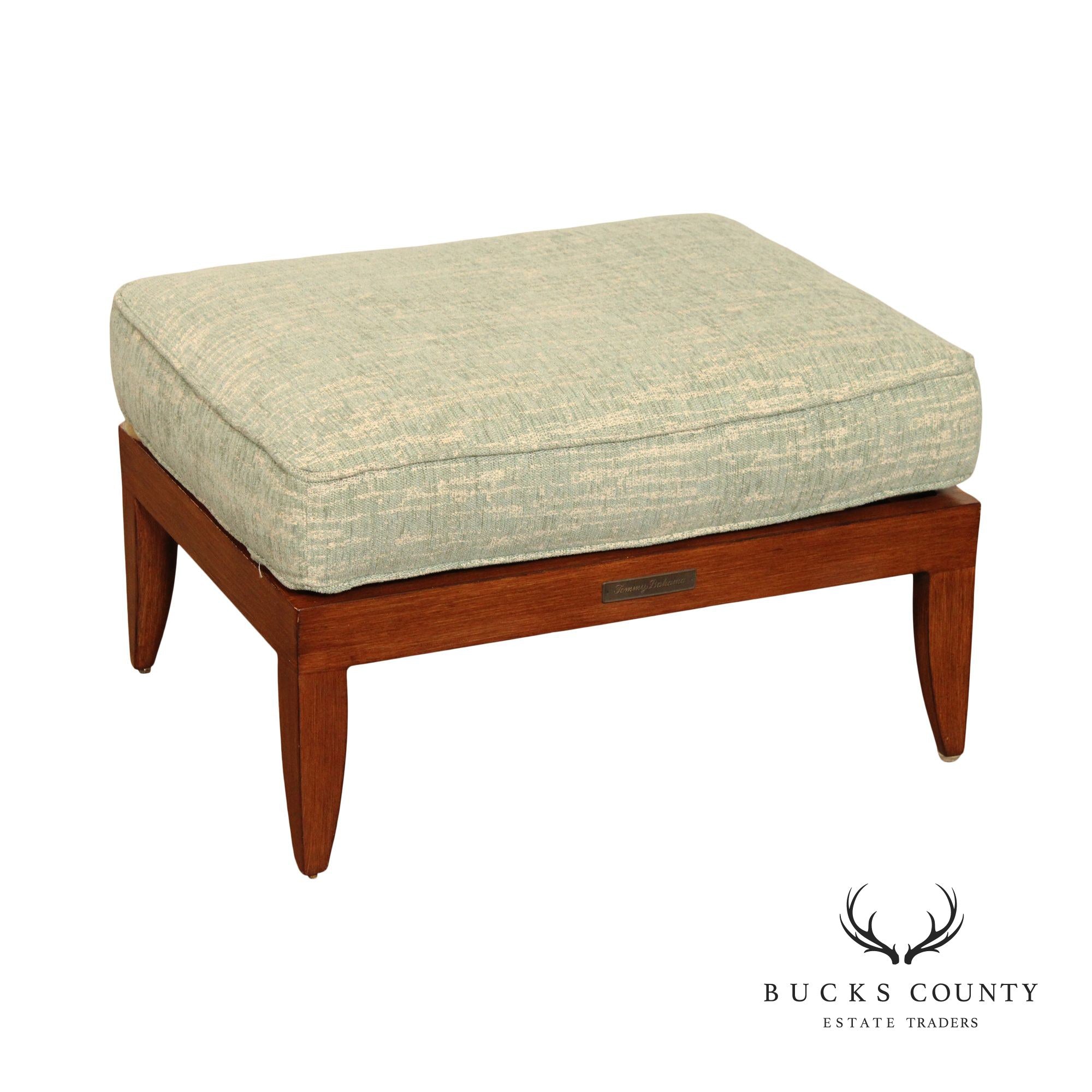 Tommy Bahama Outdoor Patio Faux Wood Ottoman