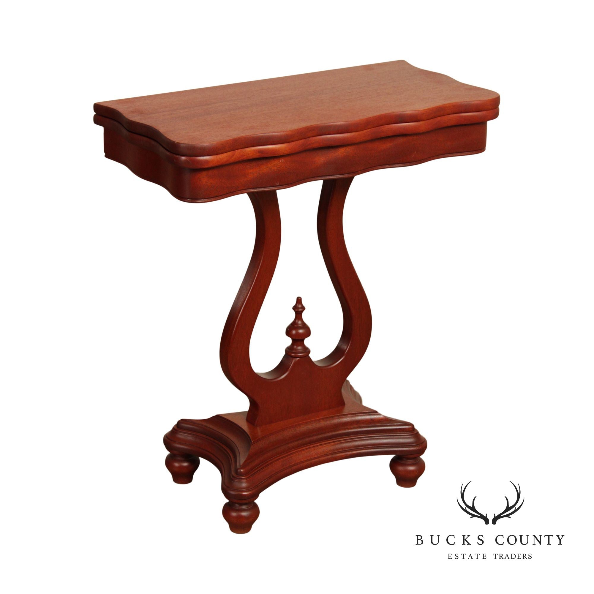 American Empire Style Mahogany Folding Card, Game Table (A)